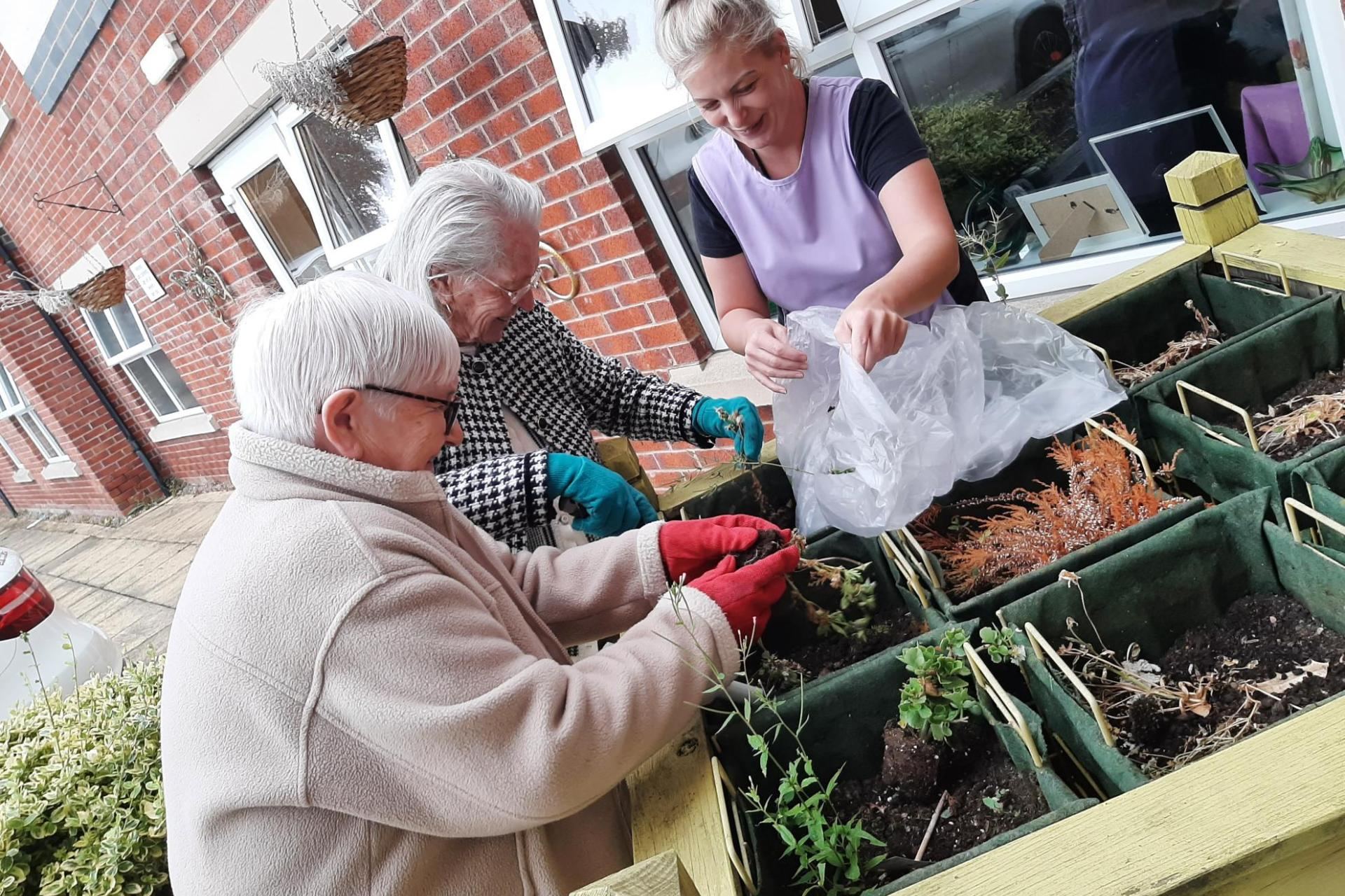 Residents at Nesfield Lodge Dementia Care Home