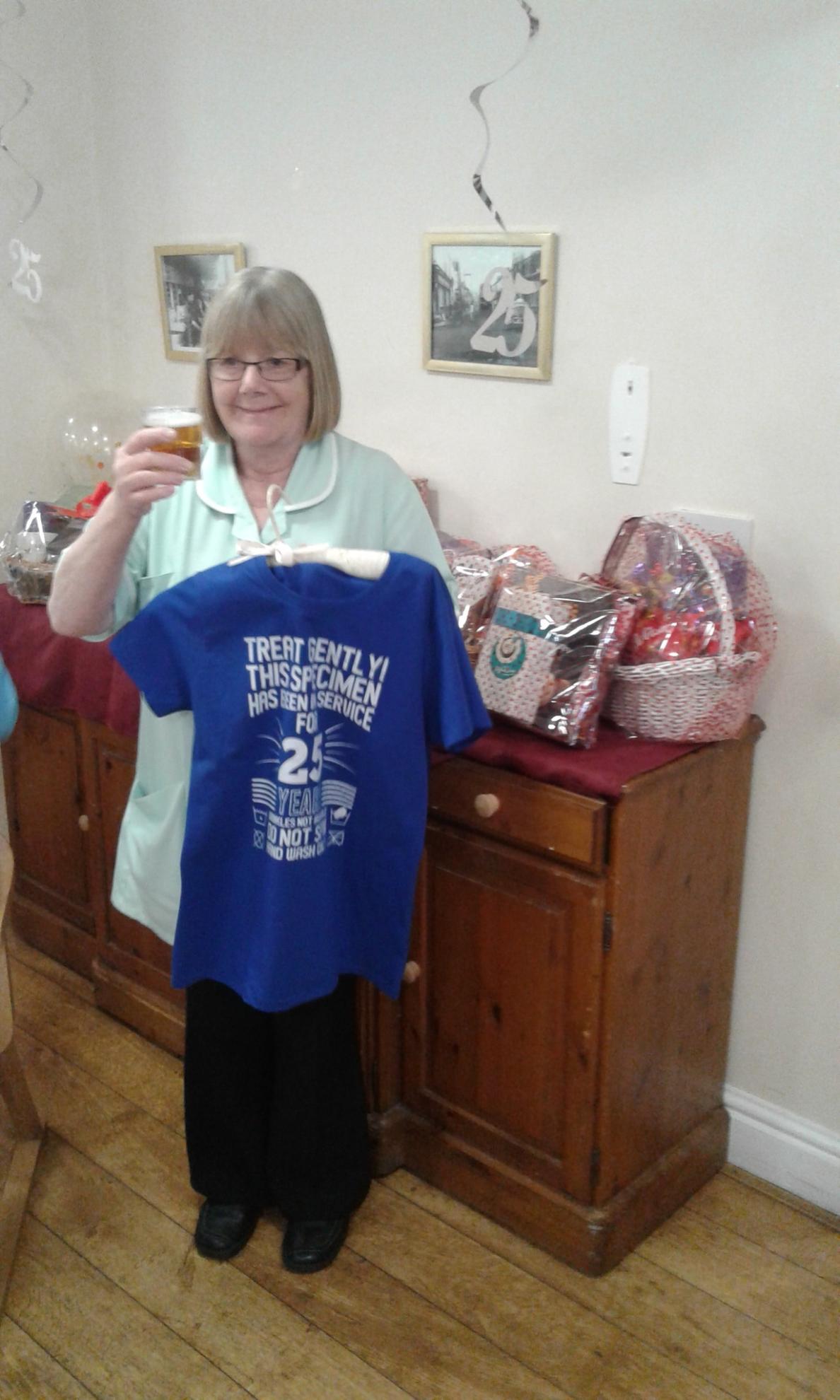 Patricia Dillon celebrates 25 years' service at Eaton Court Nursing Home
