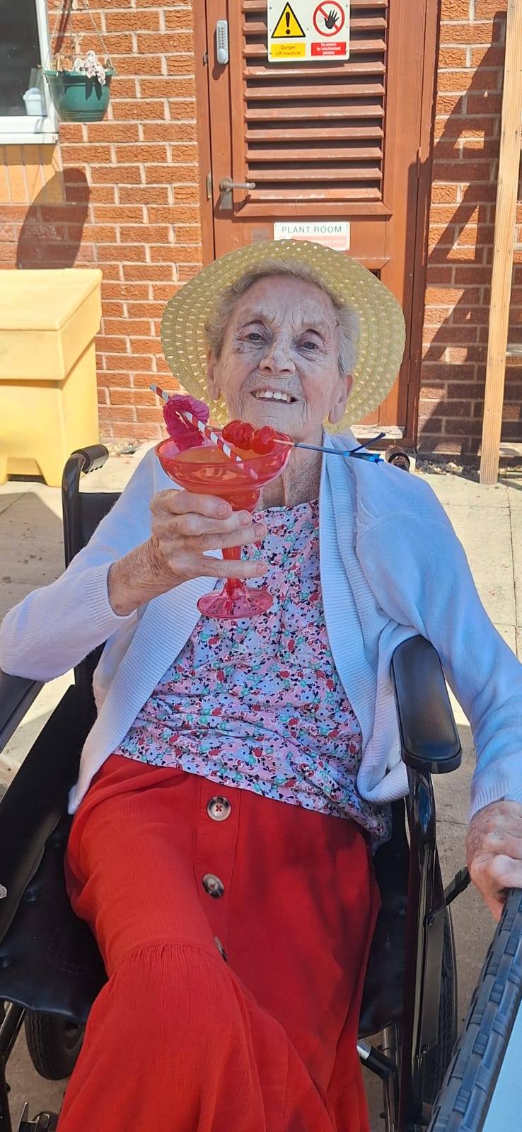resident having a mocktail
