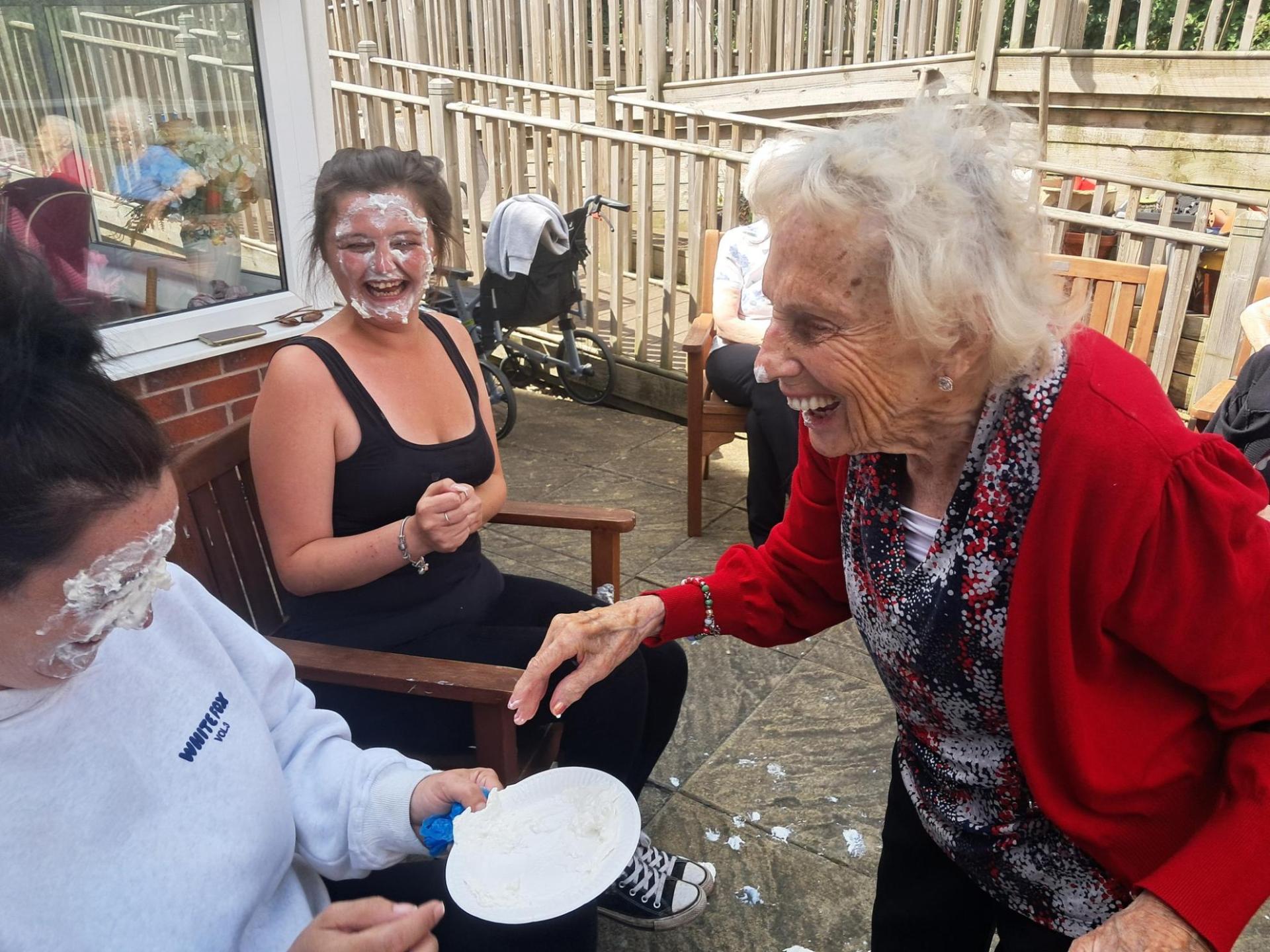 Residents enjoying event at Penwortham Grange and Lodge Care Home in Preston
