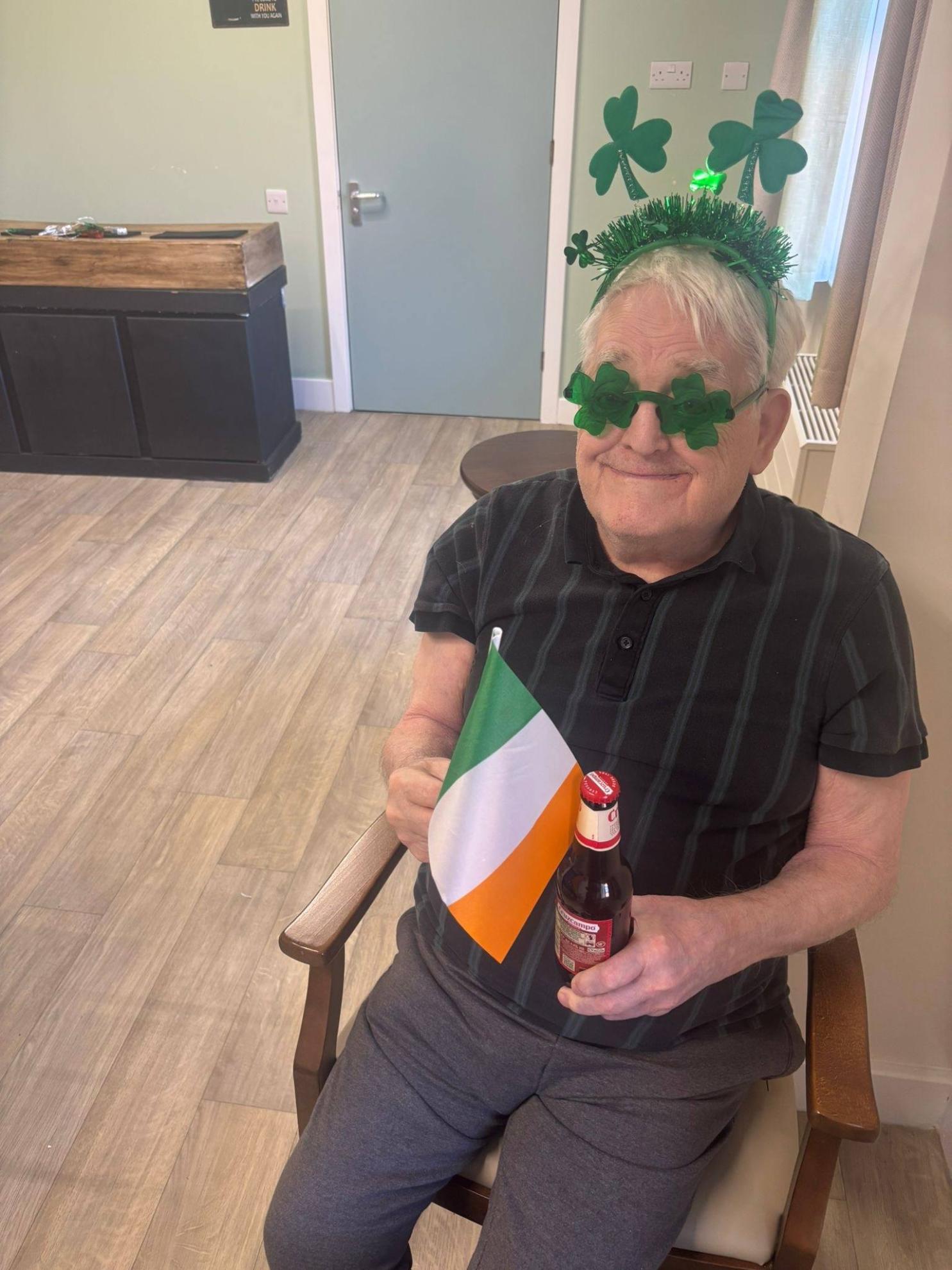 Resident celebrating St.Patrick's Day