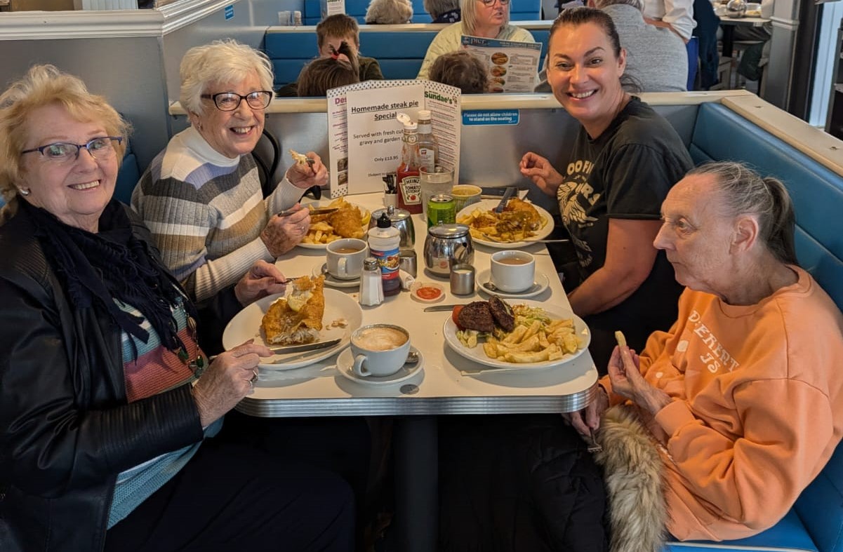 Lofthouse ladies enjoy fish and chips