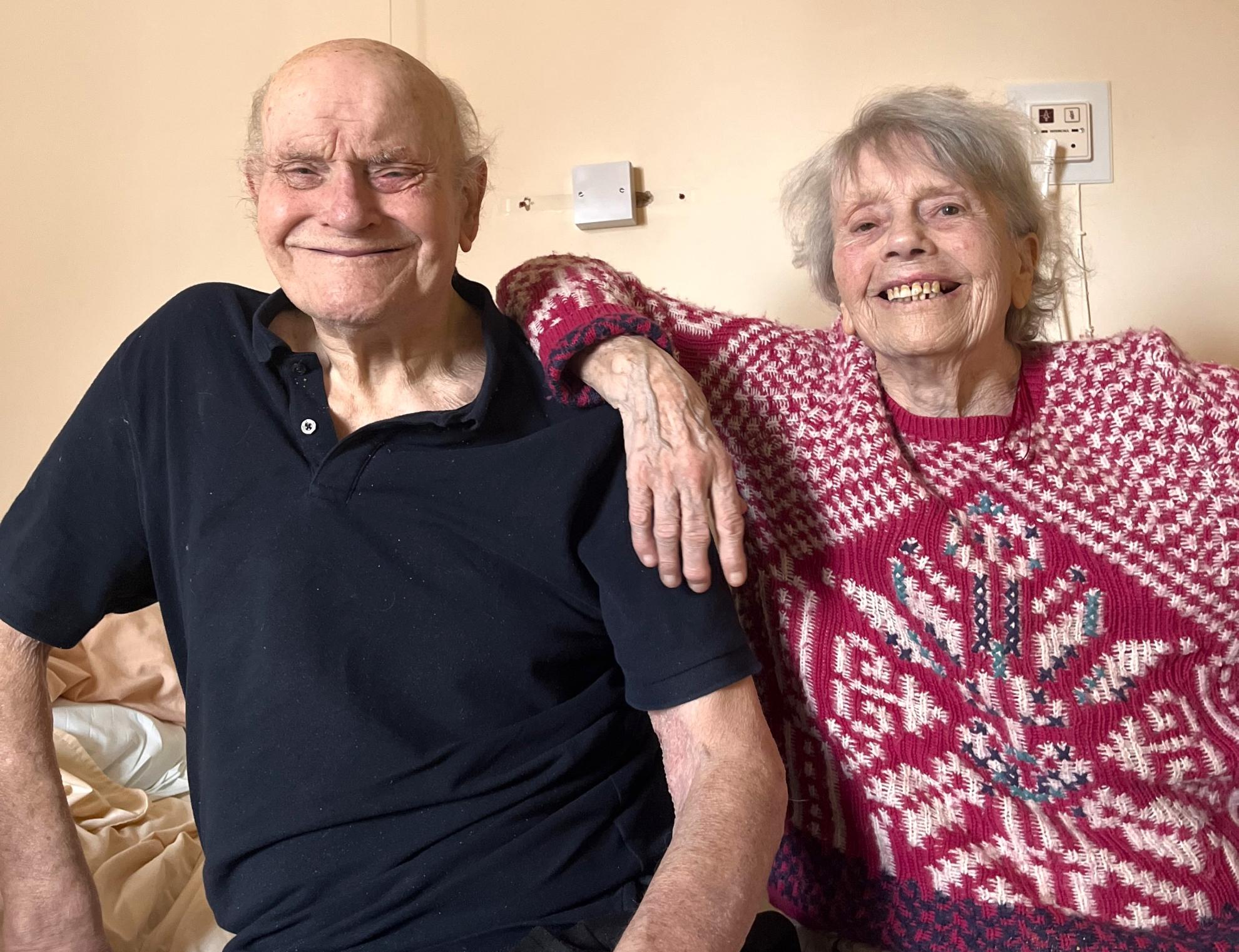 Clive and Grizelda, brother and sister at Chatsworth Lodge Care Home in Chesterfield