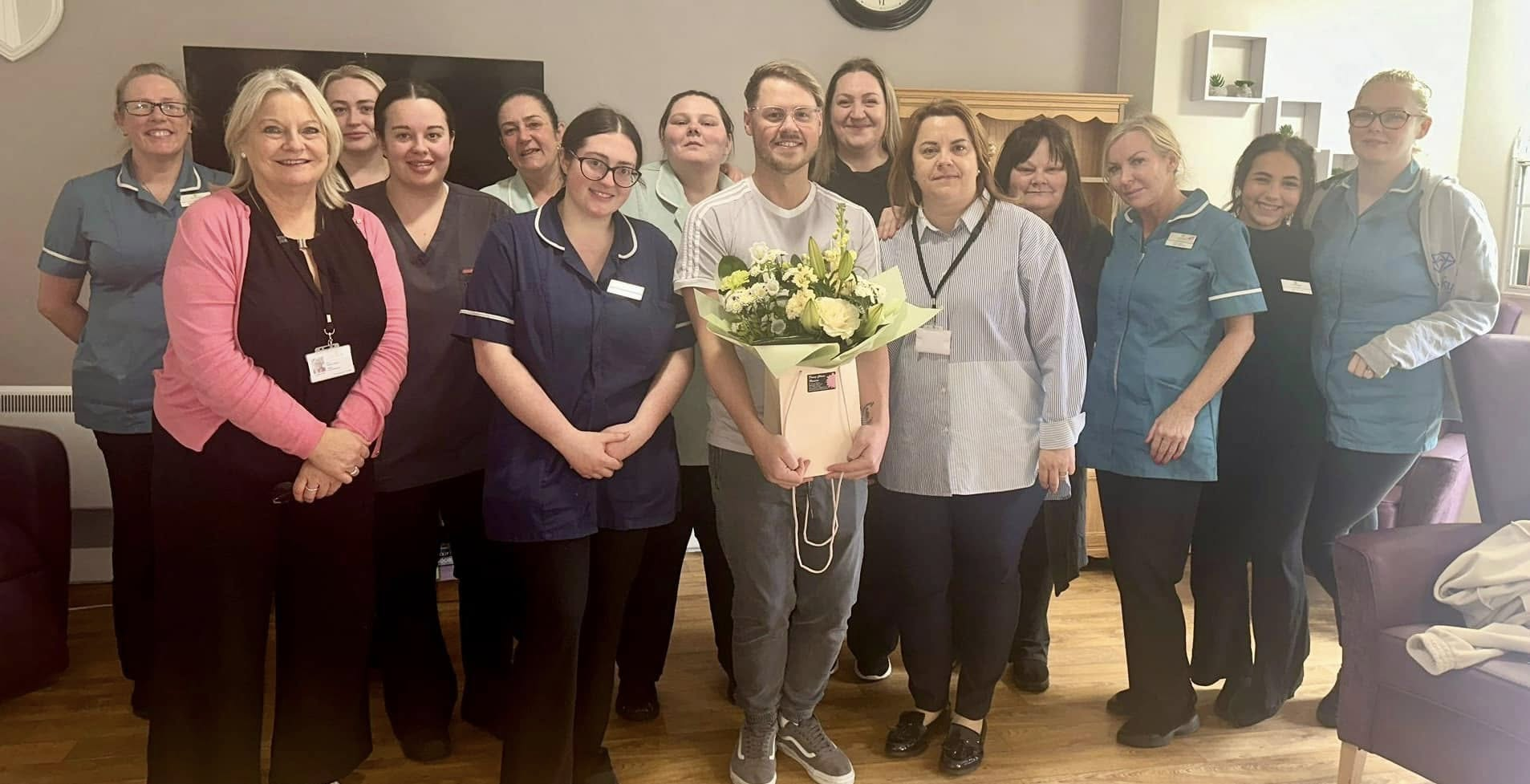 Jamie Ashton with colleagues on final day