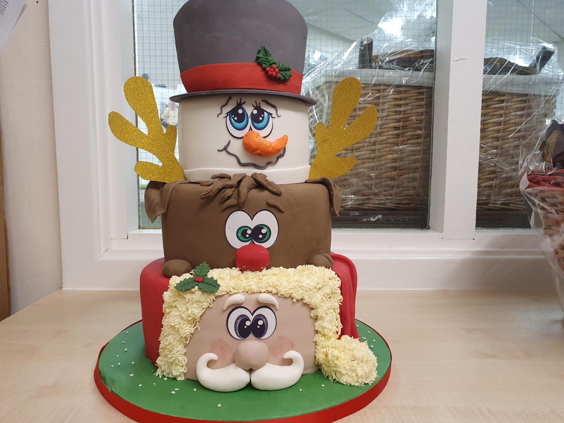 Winning Christmas Cake made by Langfield Care Home