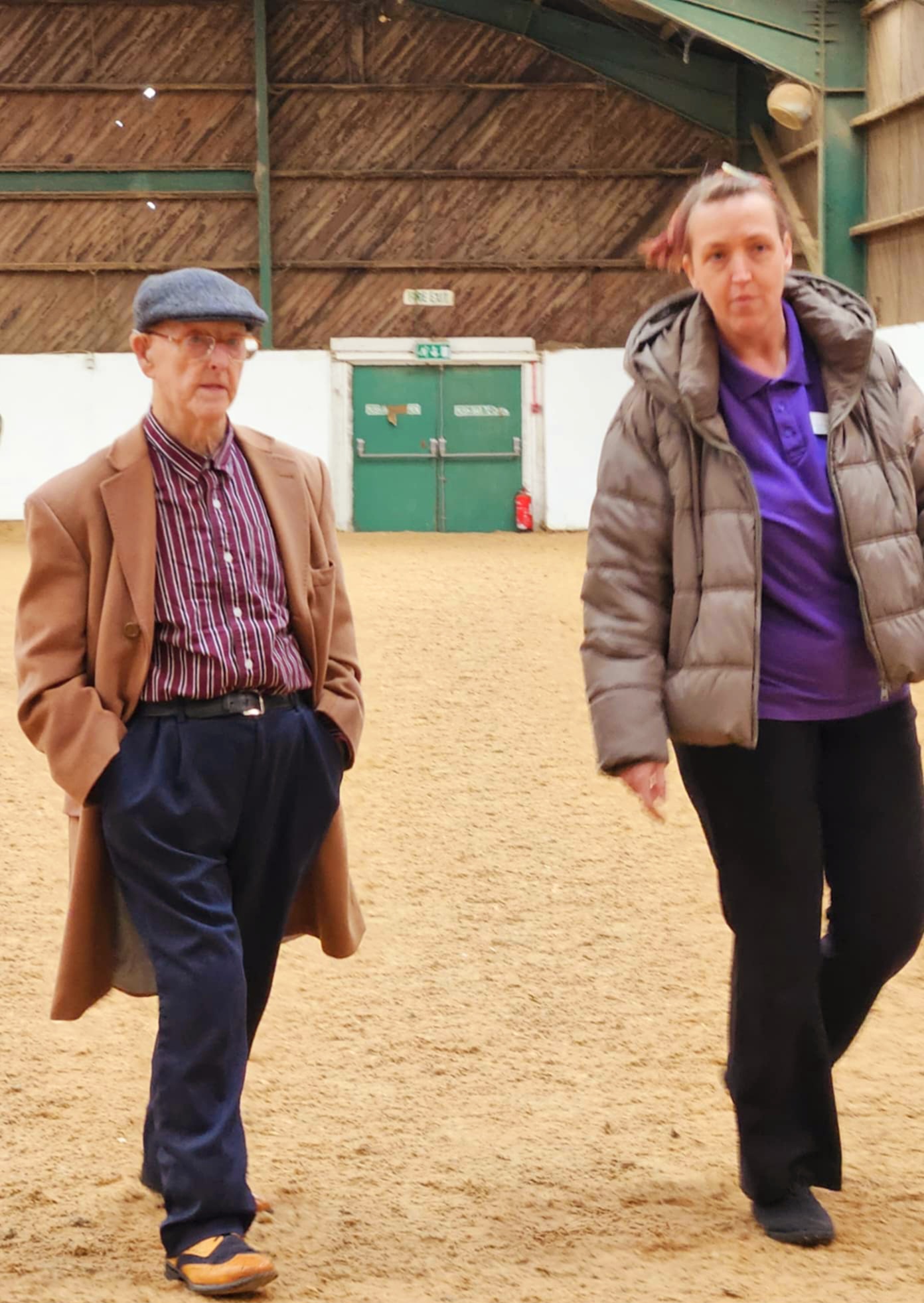 Peter enjoying walking through arena