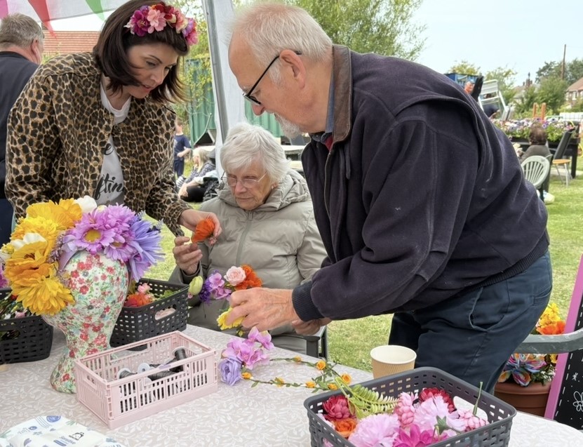 Michael helping out with the Thornton Festival stalls