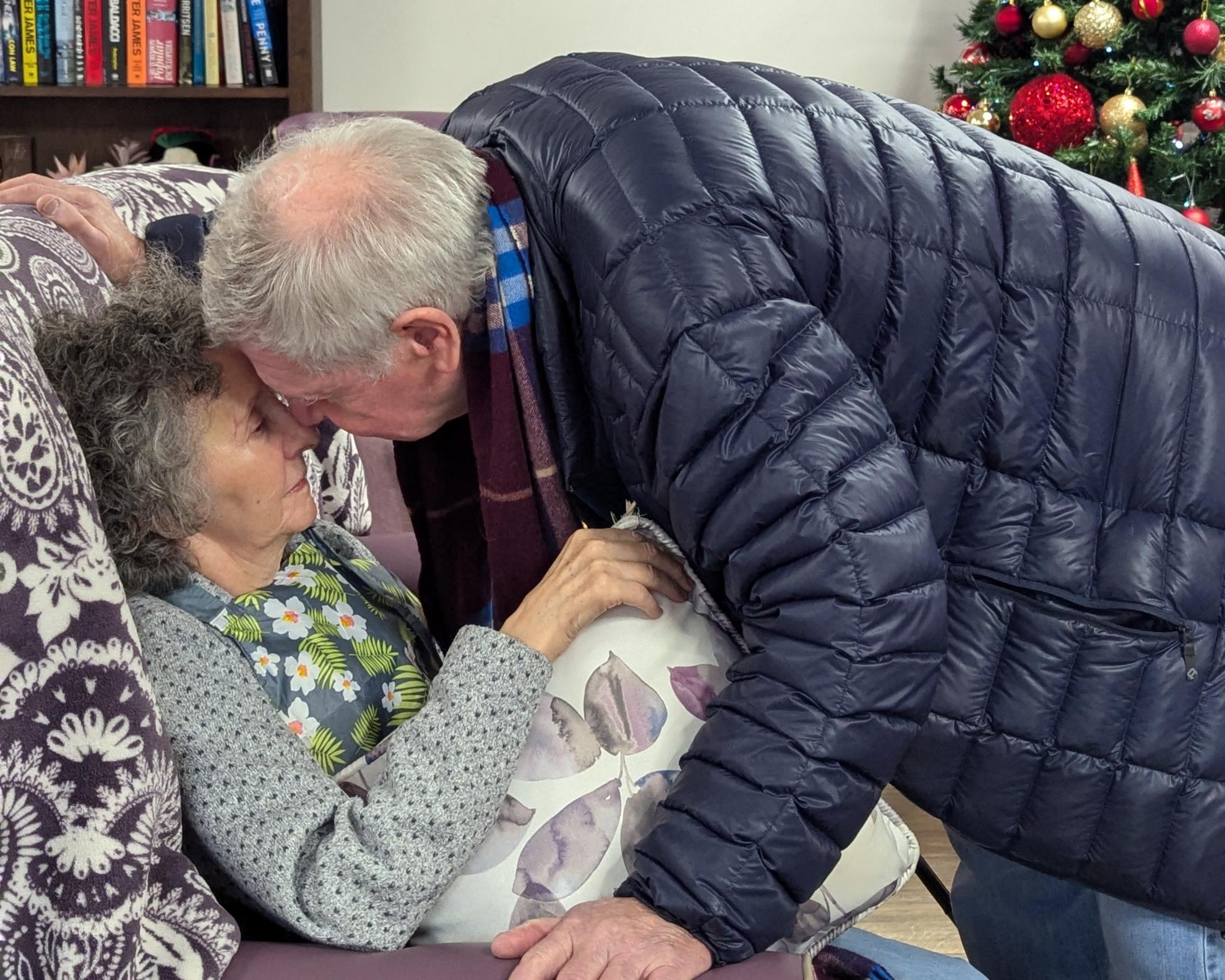 Susan with husband, David, in our dementia friendly Reconnect community 