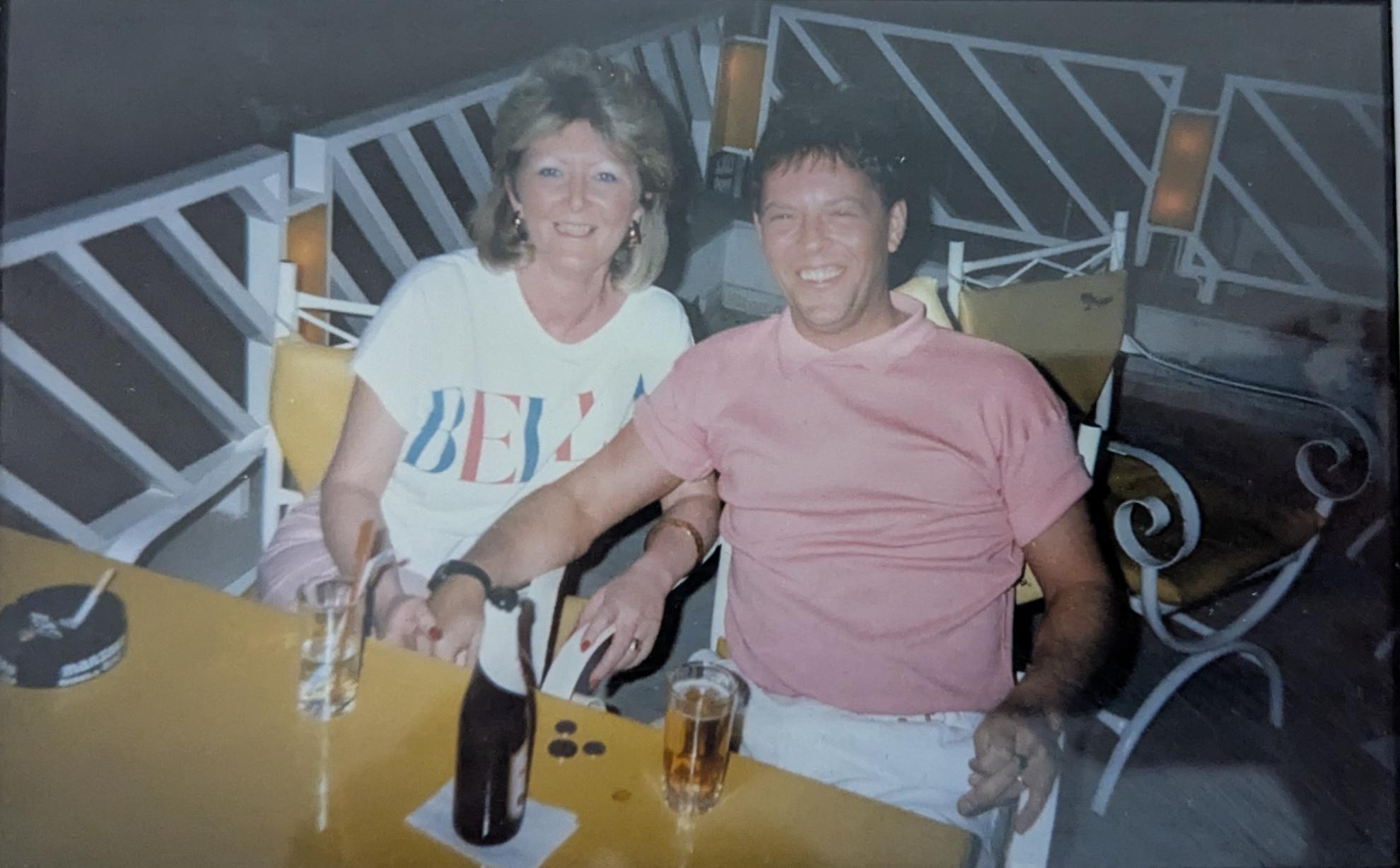 Old photo of Albert and Collette enjoying a holiday