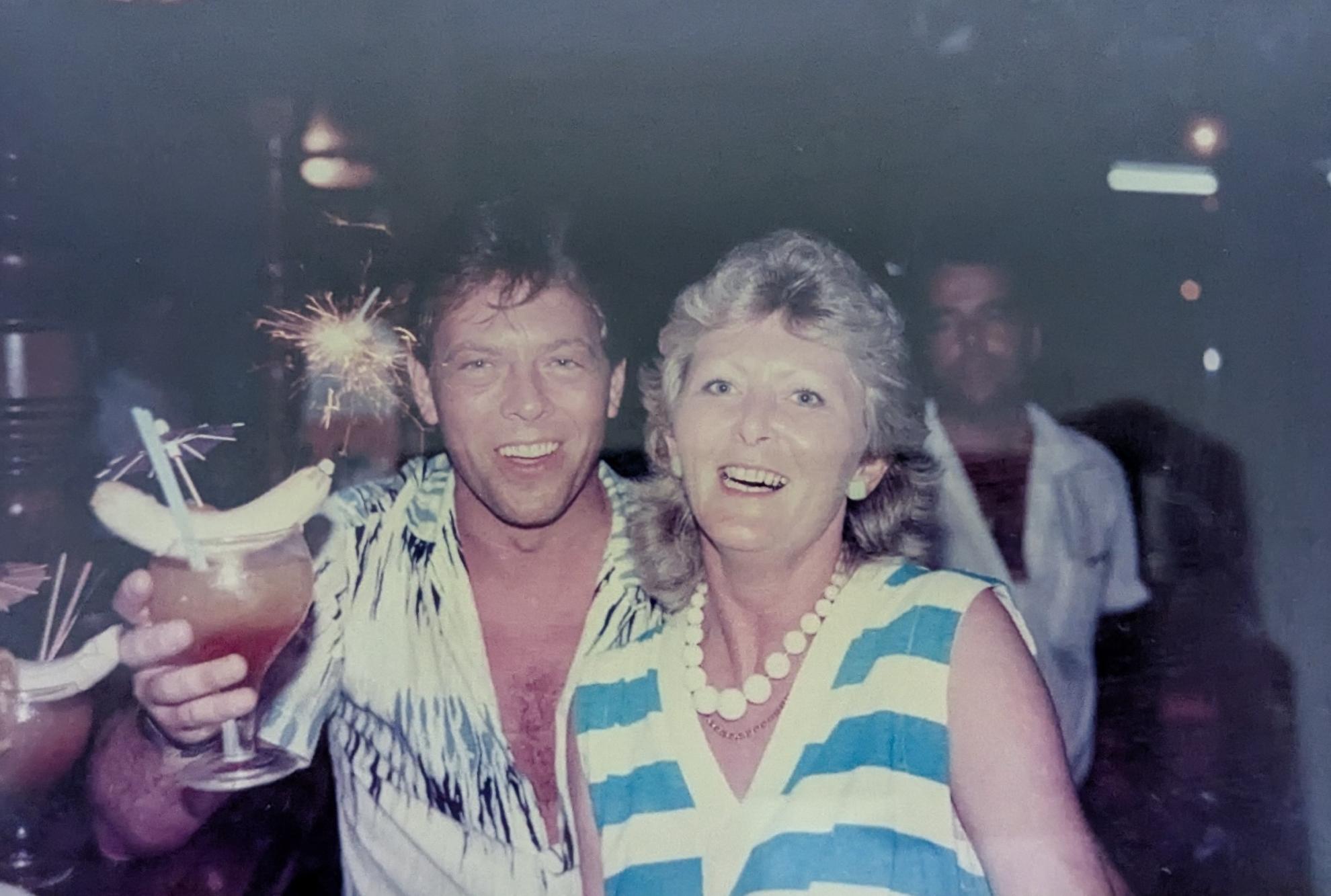 Old photo of Albert and Collette on holiday