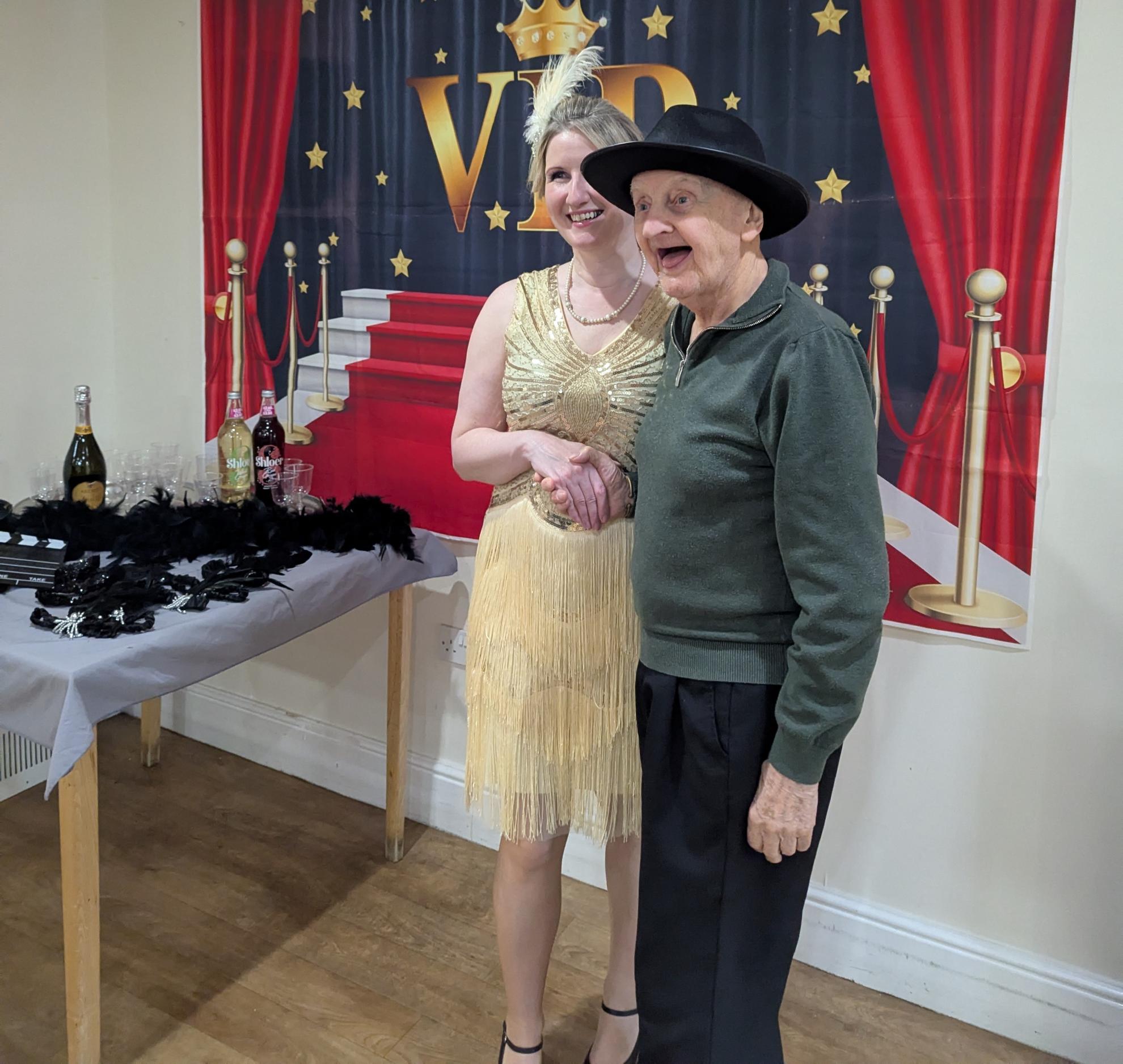 Photo of Bill with singer Poppy Holiday