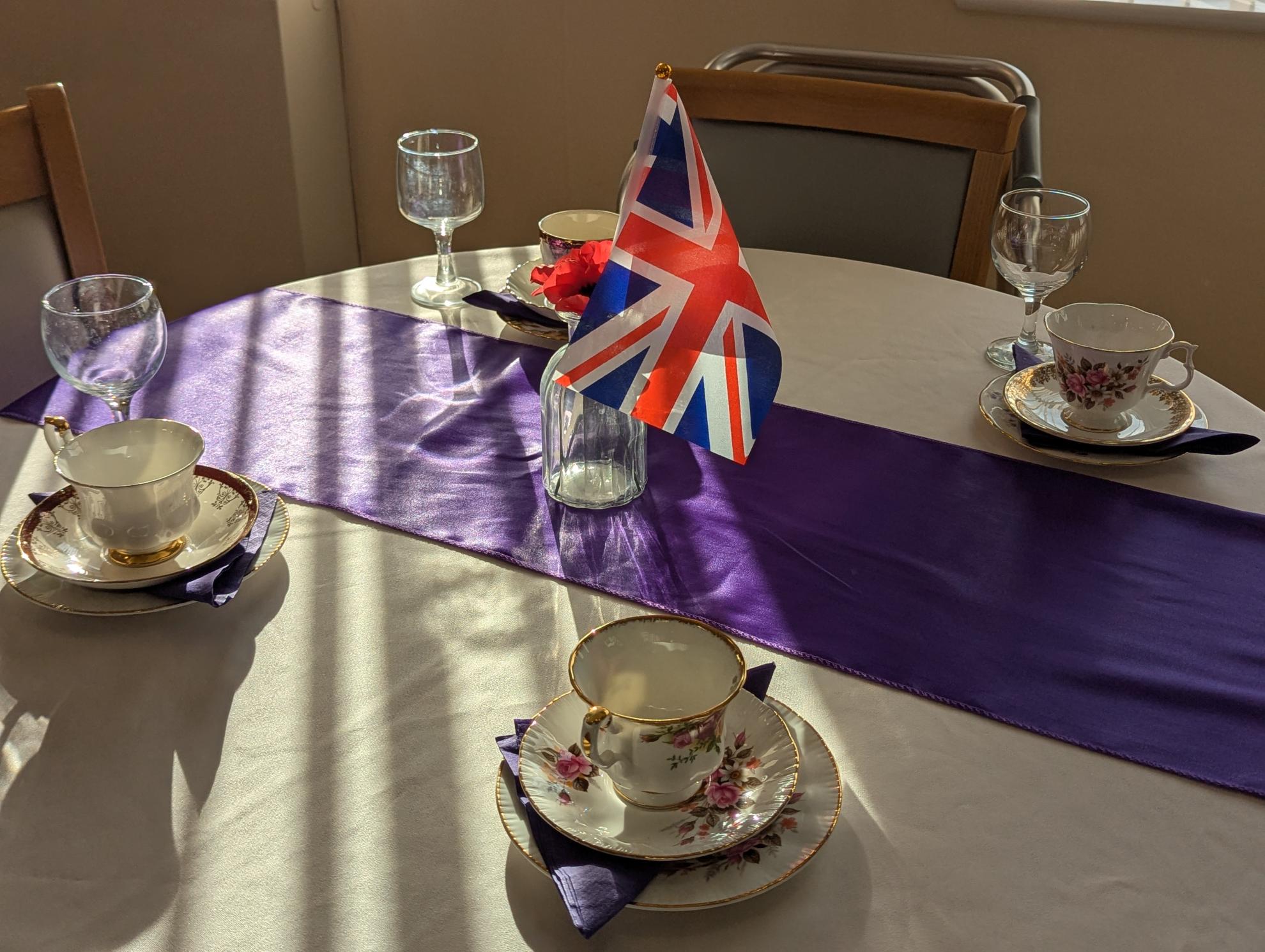 Photo of table layout