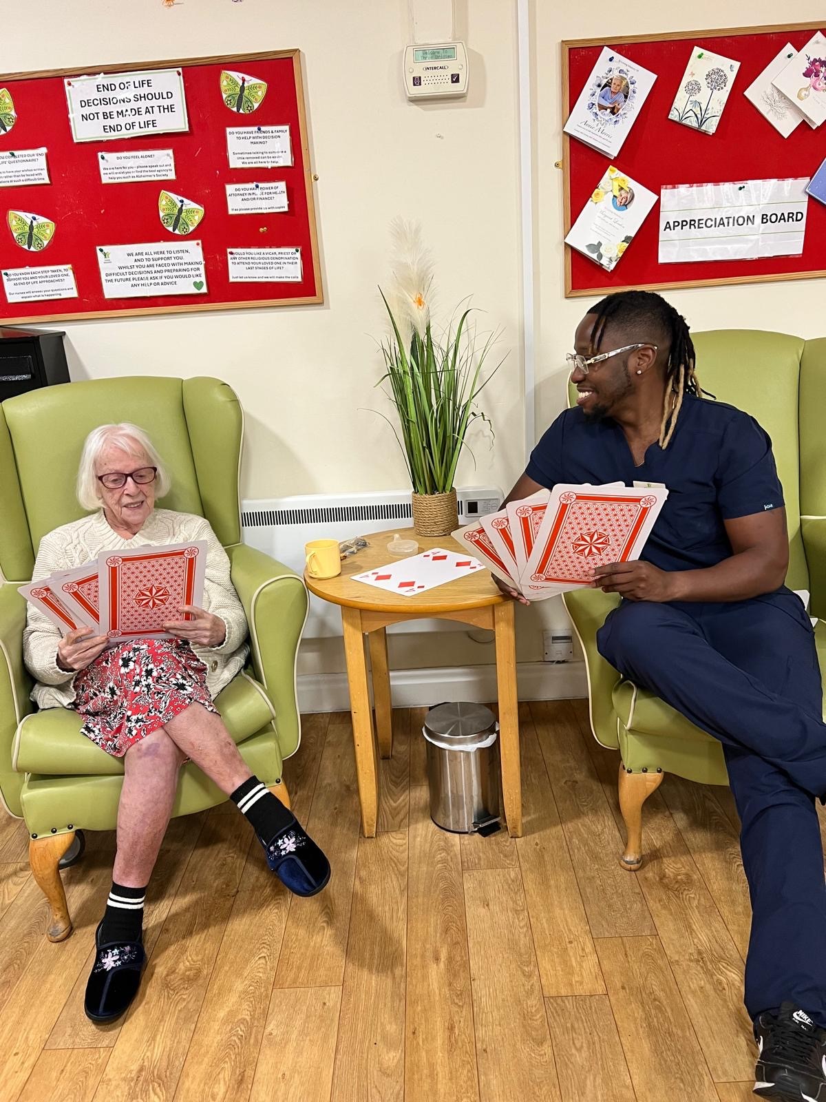 photo of people playing XL cards