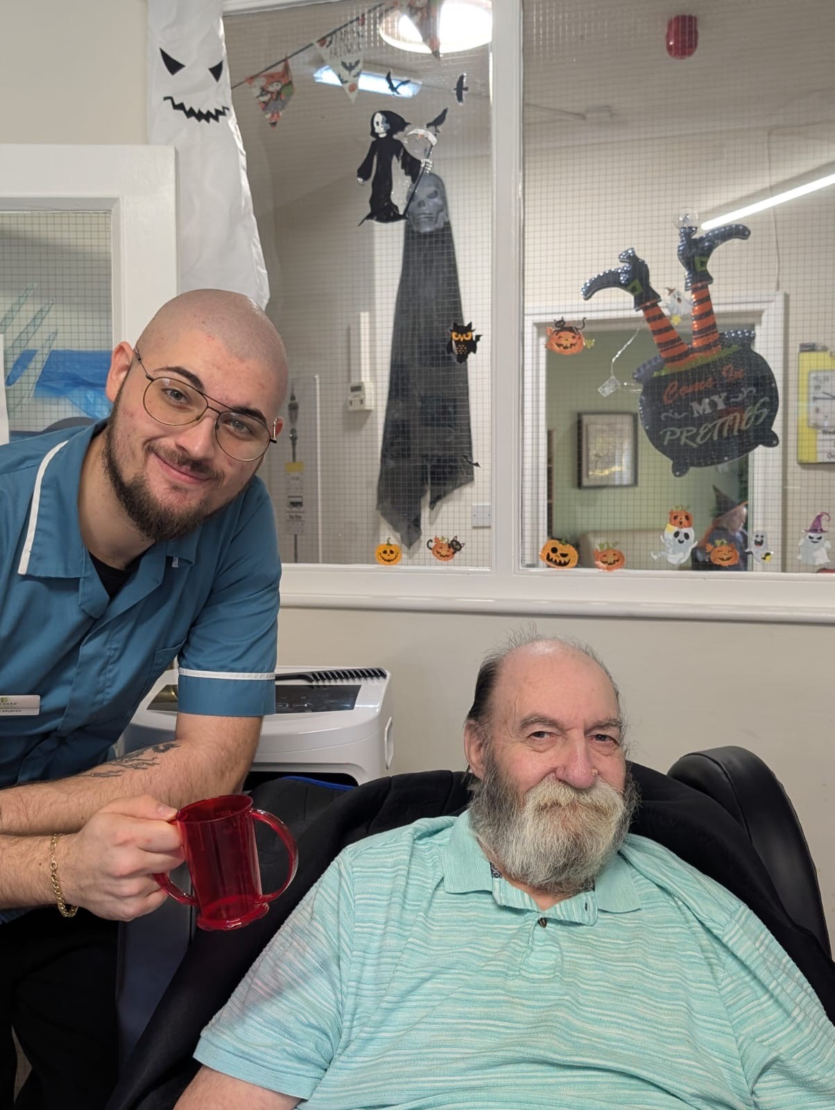 photo of 2 people smiling