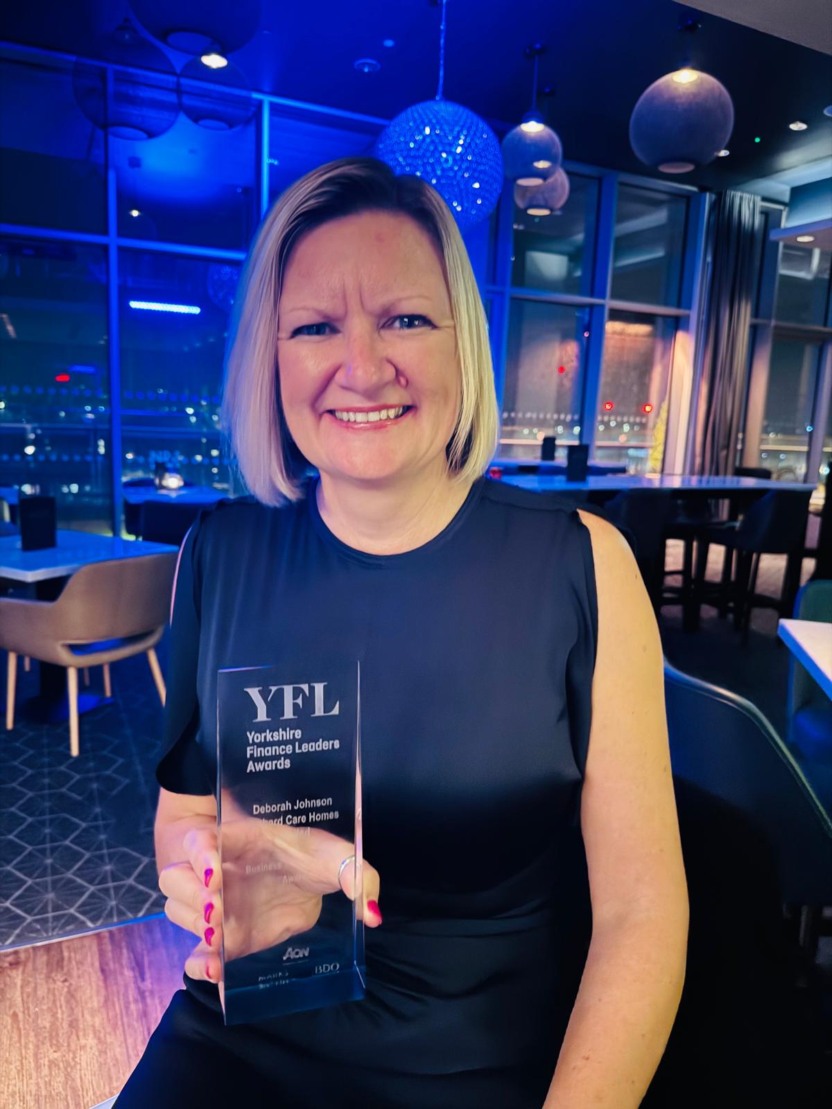 Deborah Johnson, CCO at Orchard Care Homes, wins Business Transformation Award