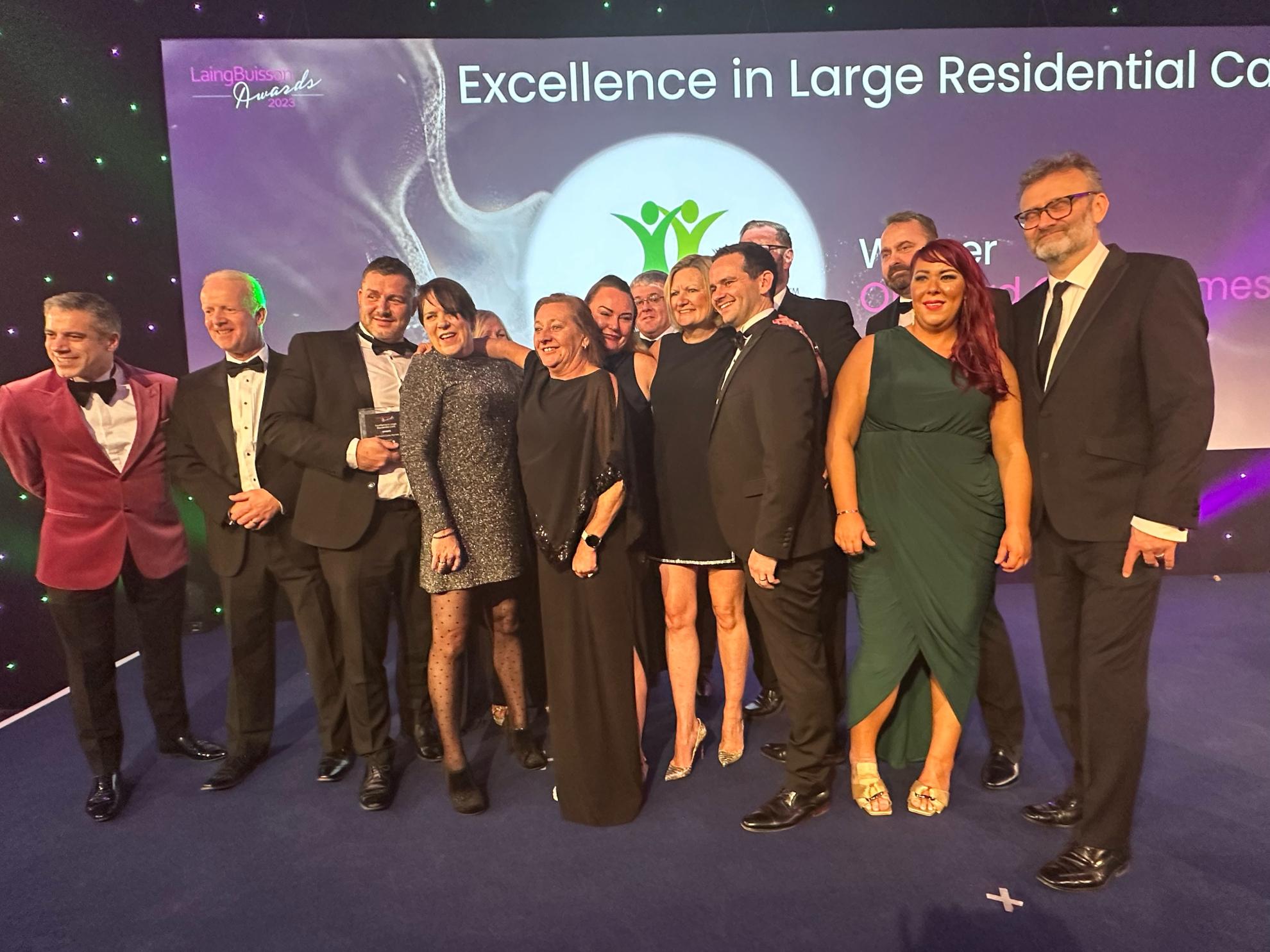 Orchard Care Homes are winners of the Excellence in Large Residential Care Award at the LaingBuisson Awards 2023