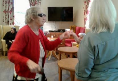 Residents dancing during their recently afternoon of music.