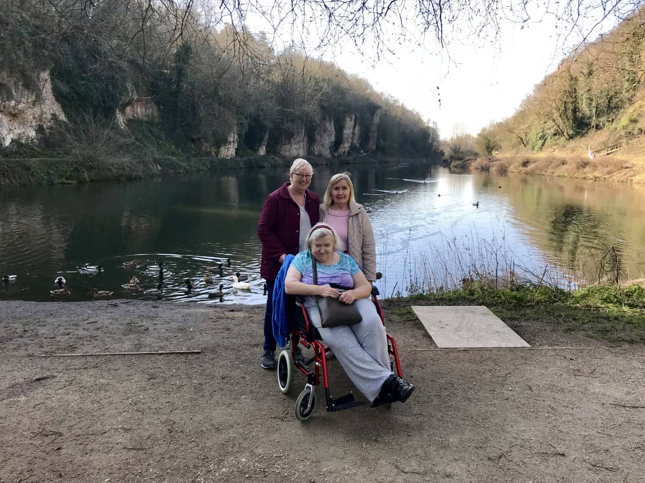 Residents at Creswell Crags