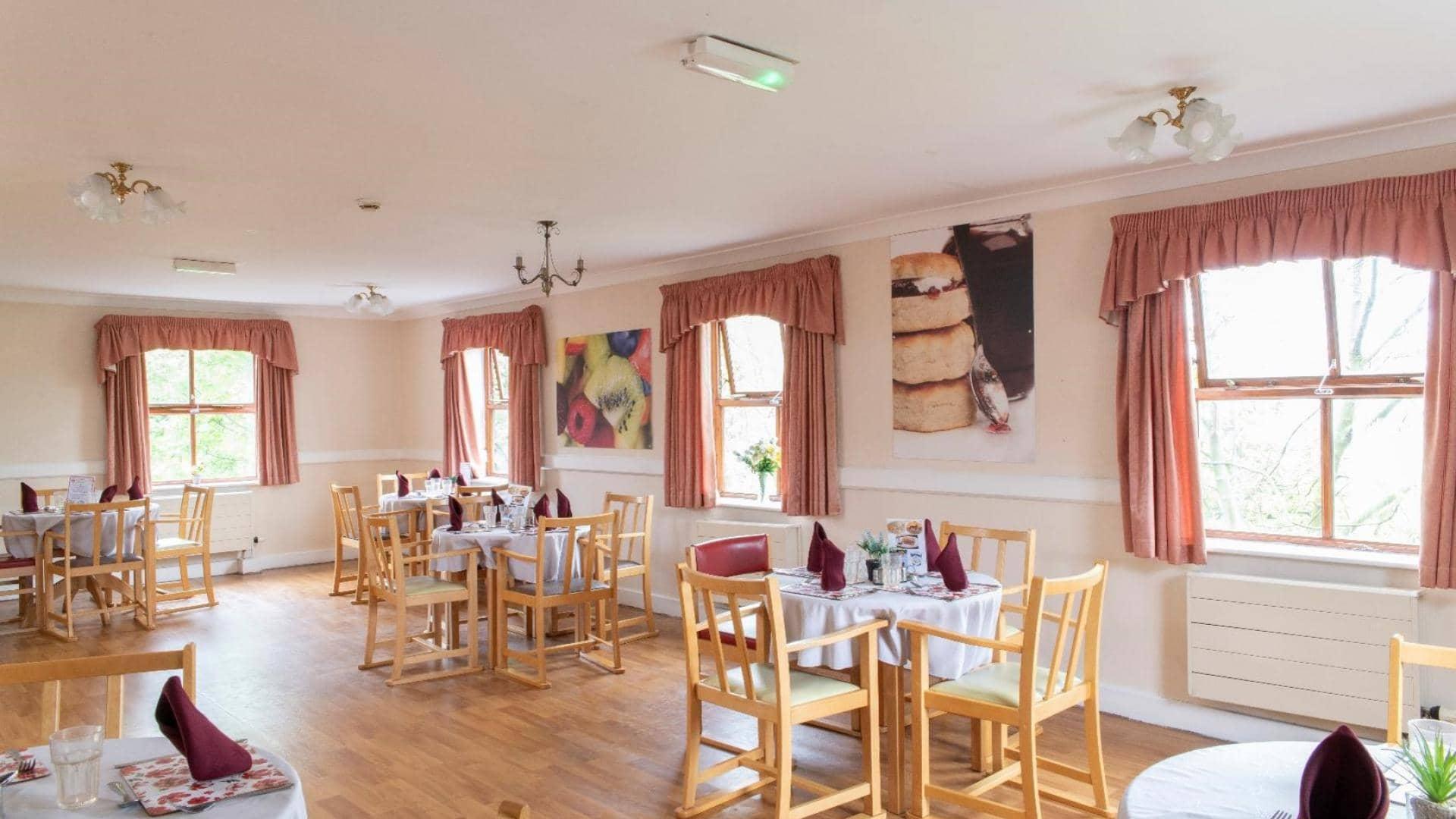 Paisley Lodge Care Home Dining Room. 