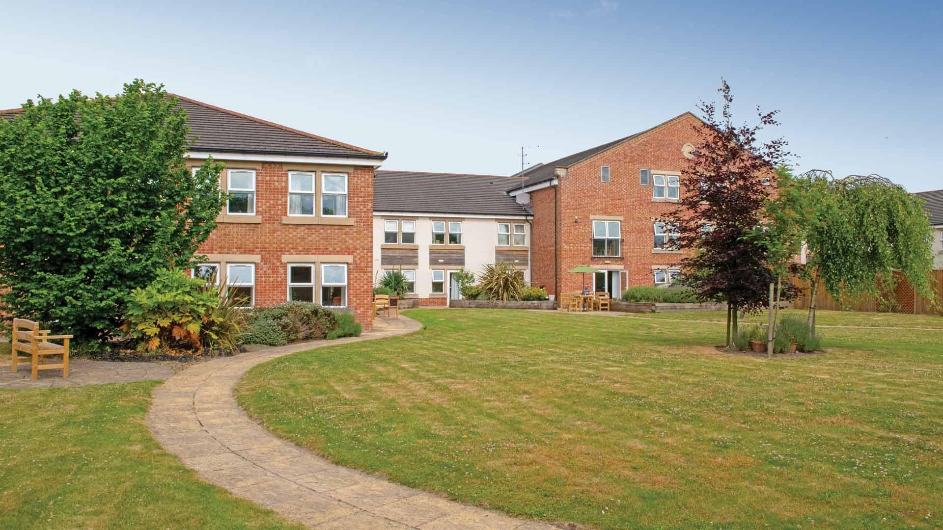 thornton hall and lodge care home in crosby large garden