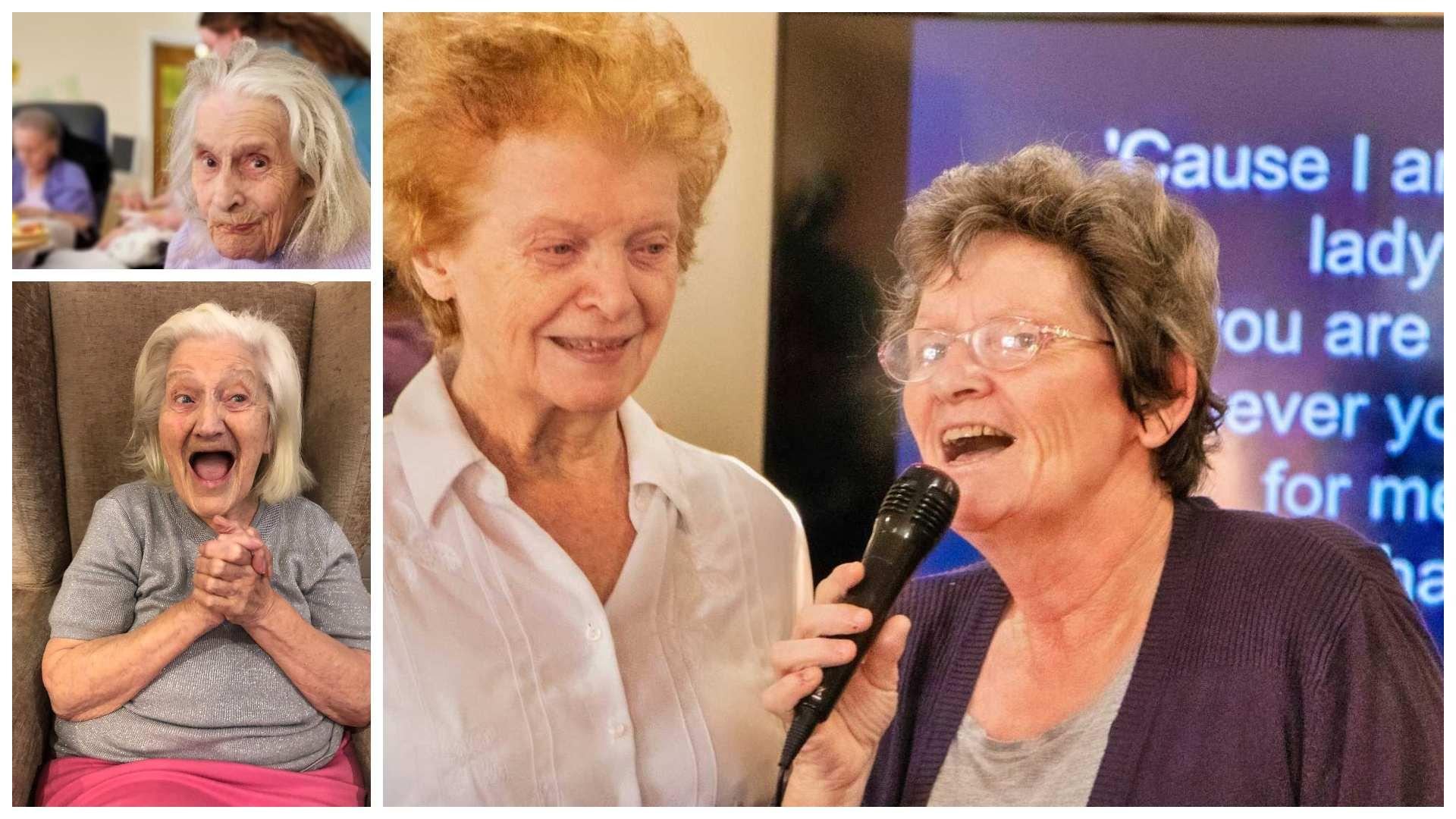 care home residents having fun