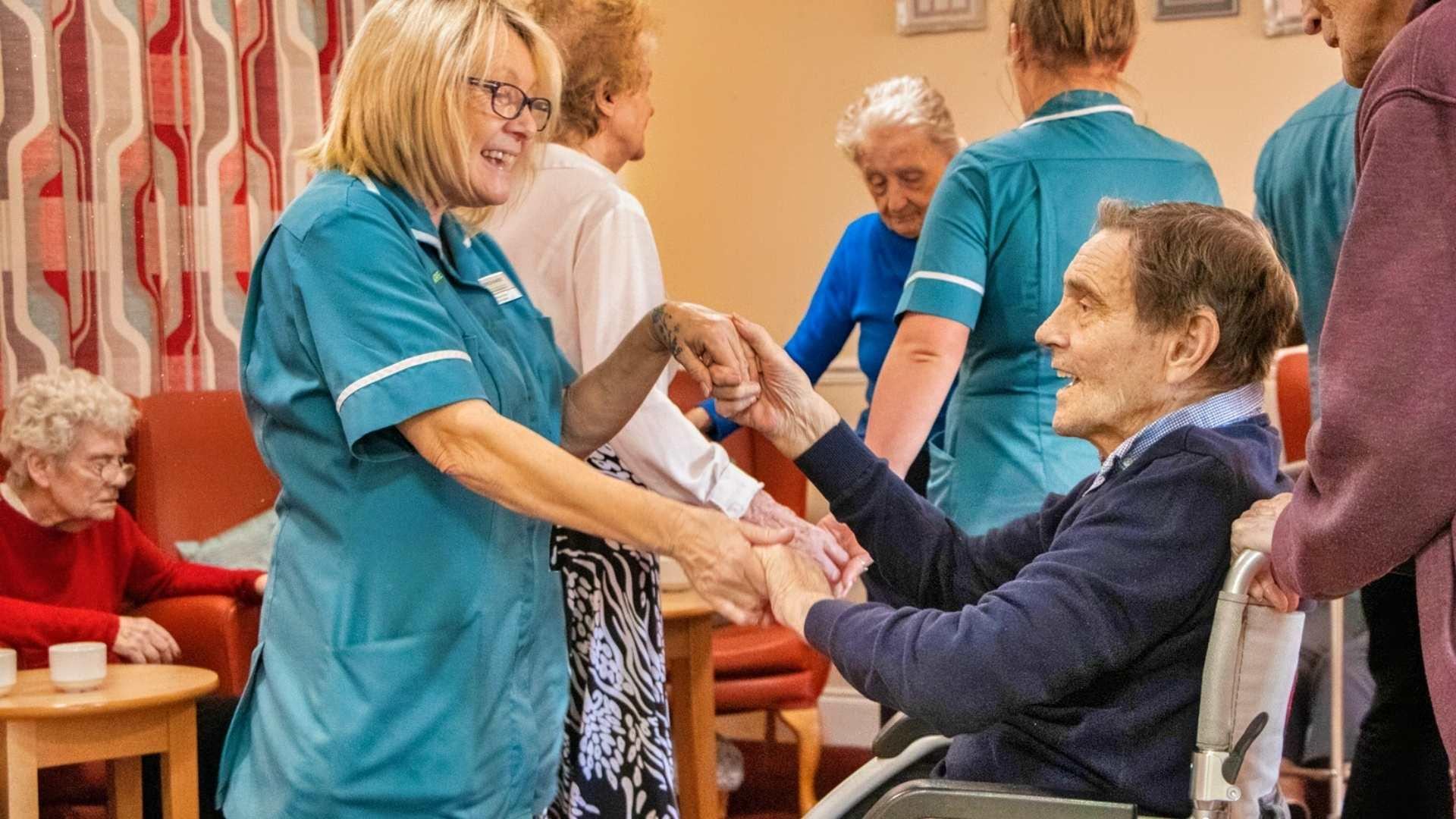 nurse with resident