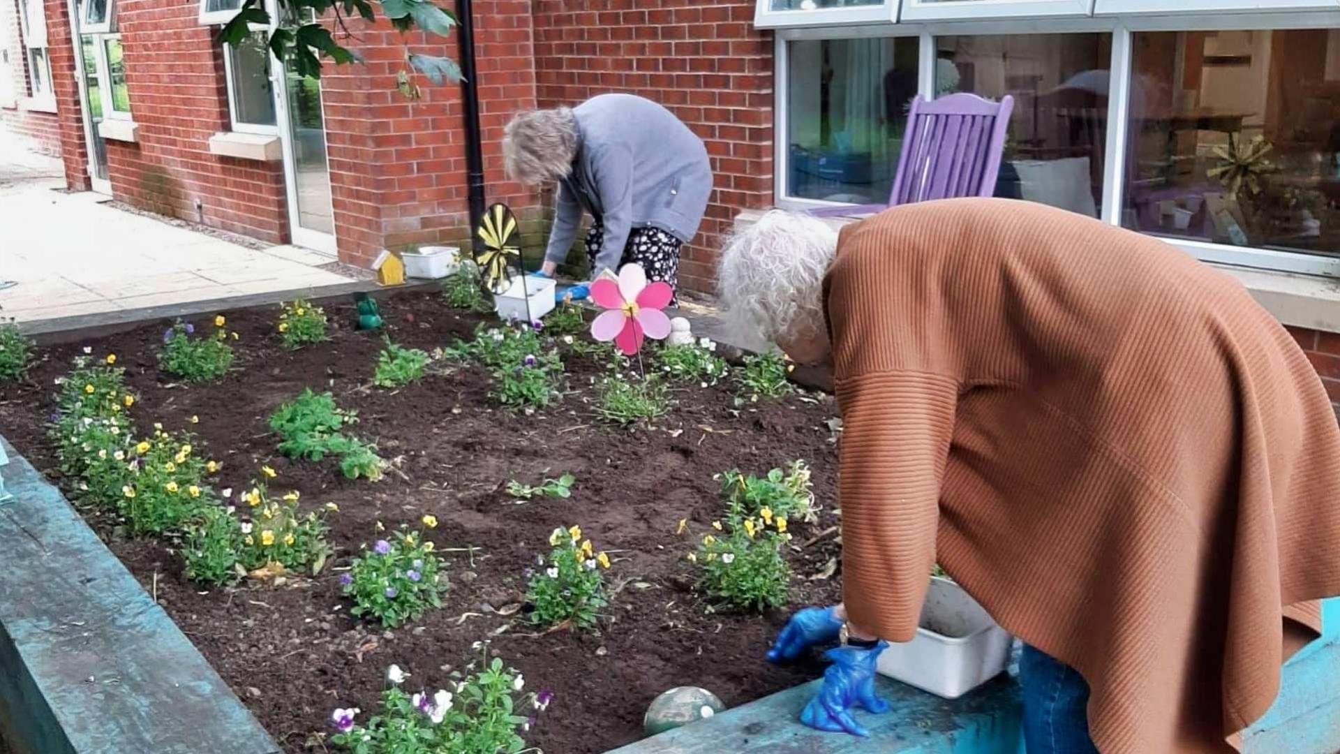 residents gardening