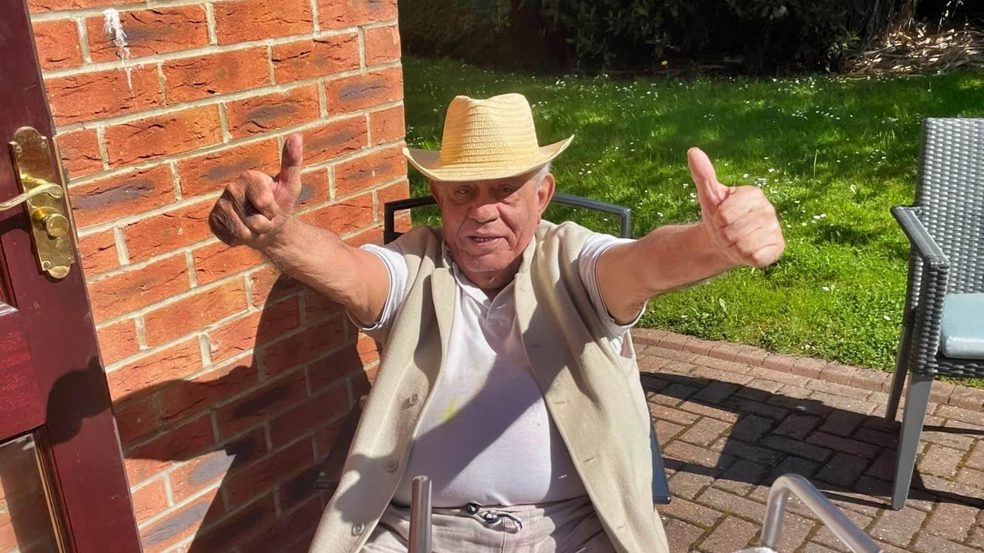 man giving thumbs up