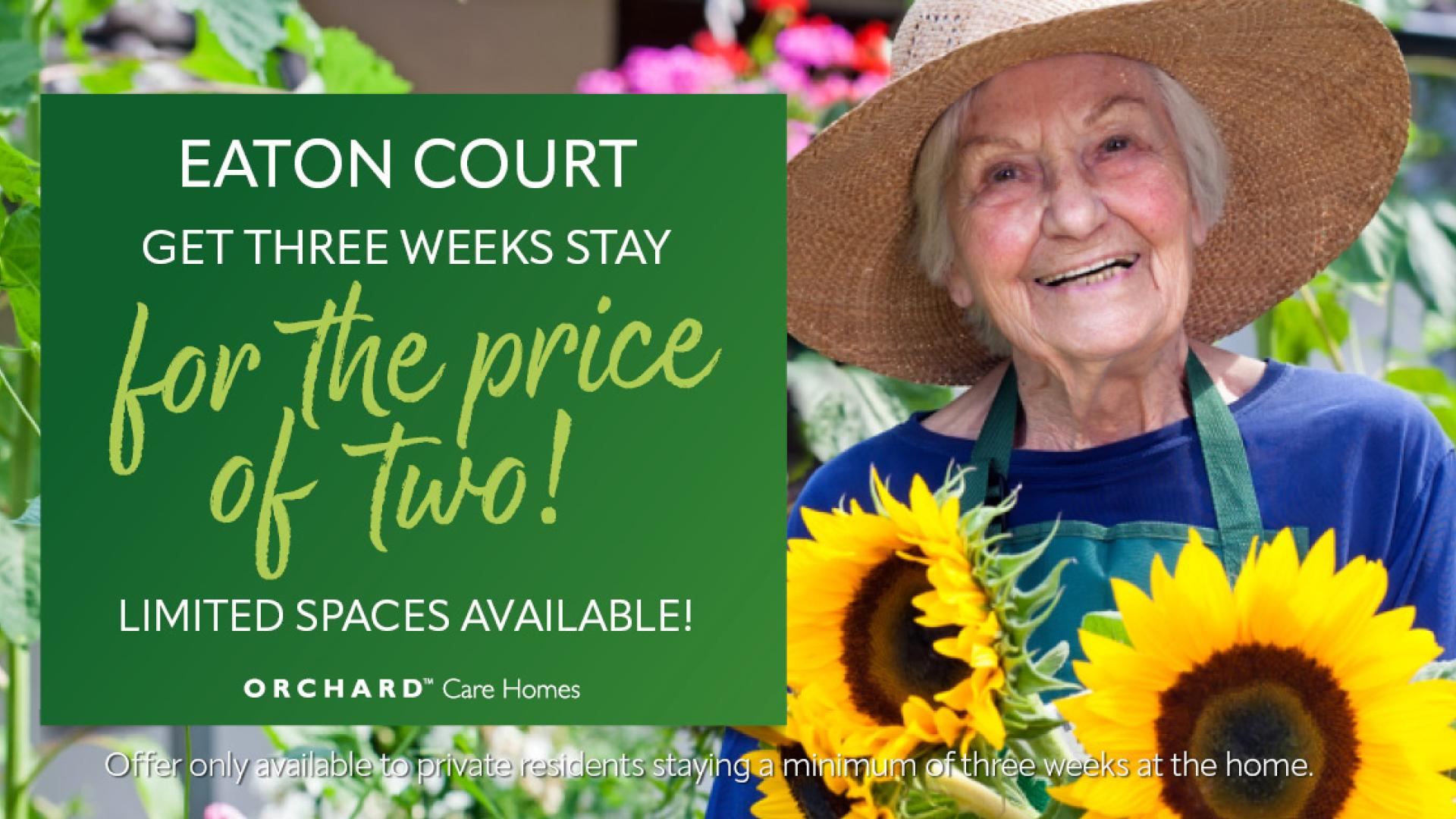 3 for 3 promotion Eaton Court