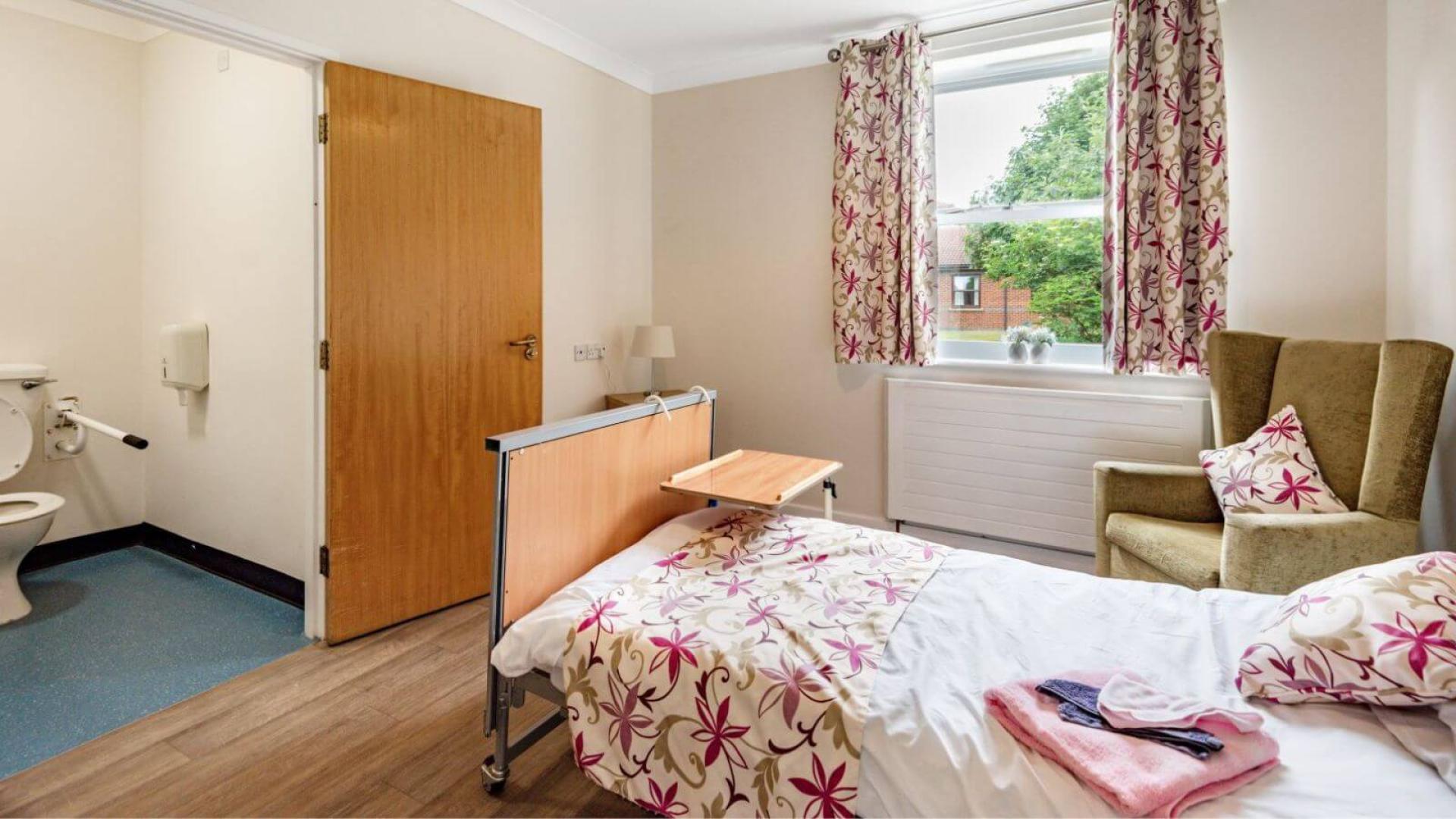 Bedroom at Lansbury Court Care Home in Sunderland