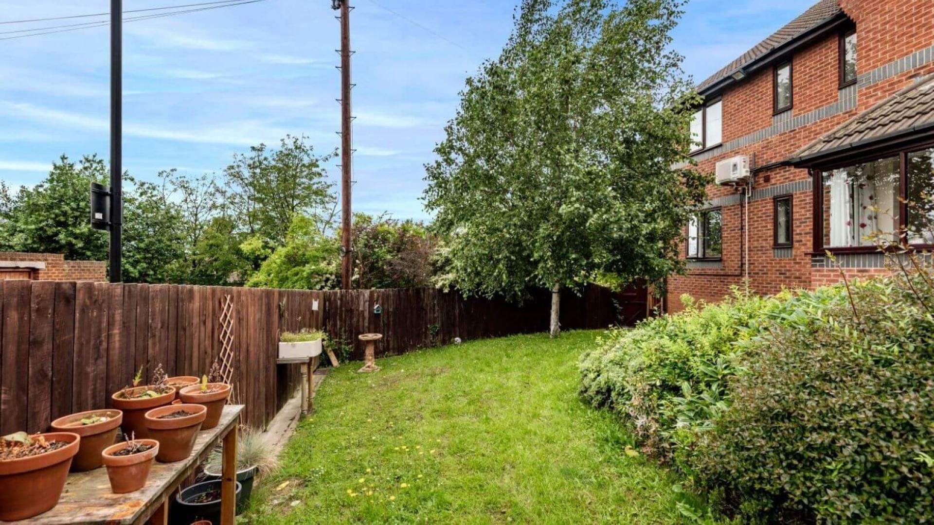 Garden area at Ashlea Lodge Care Home in Sunderland 