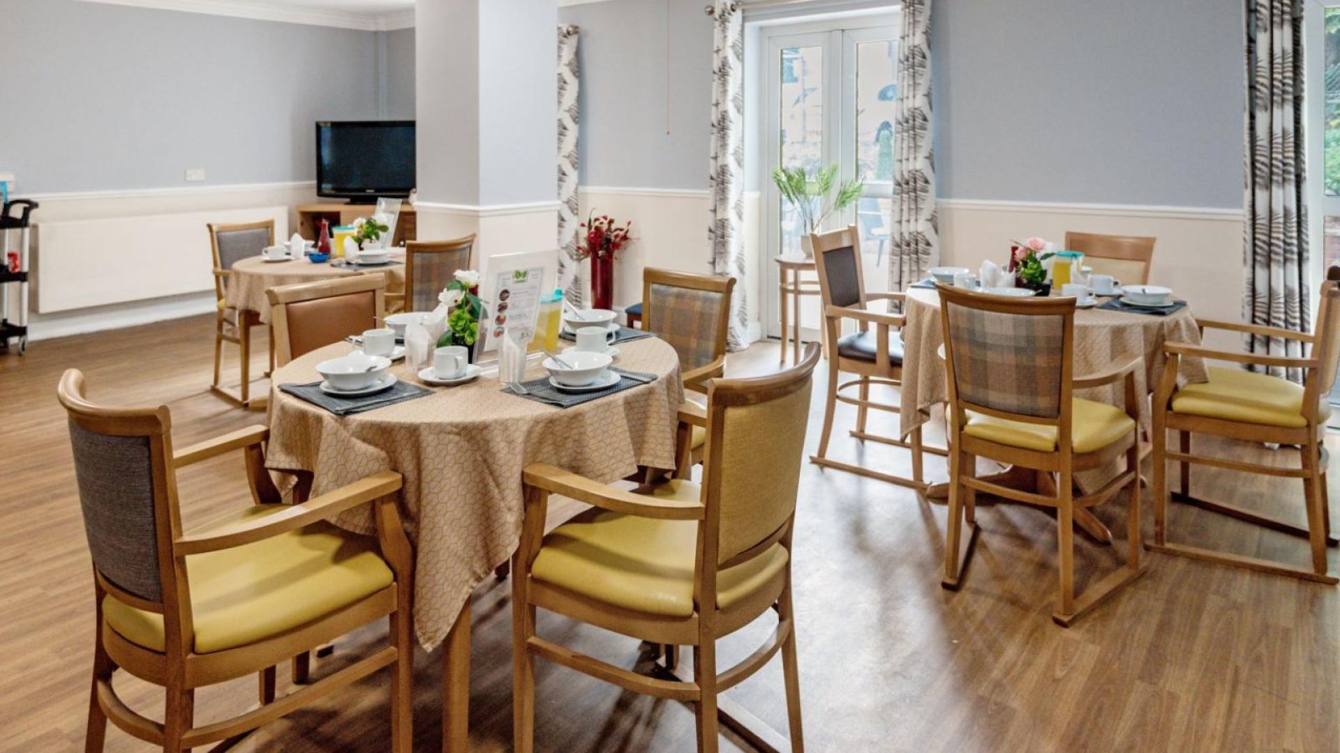 Dining room at Riverdale Care Home in Chesterfield