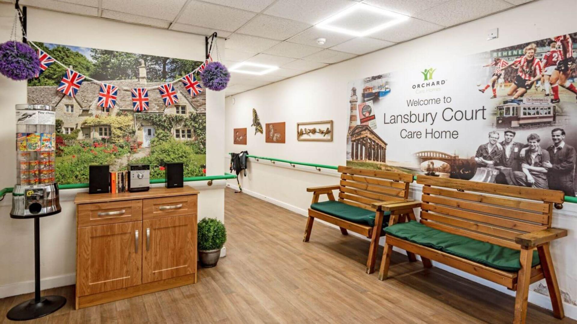 Social area at Lansbury Court Care Home in Sunderland