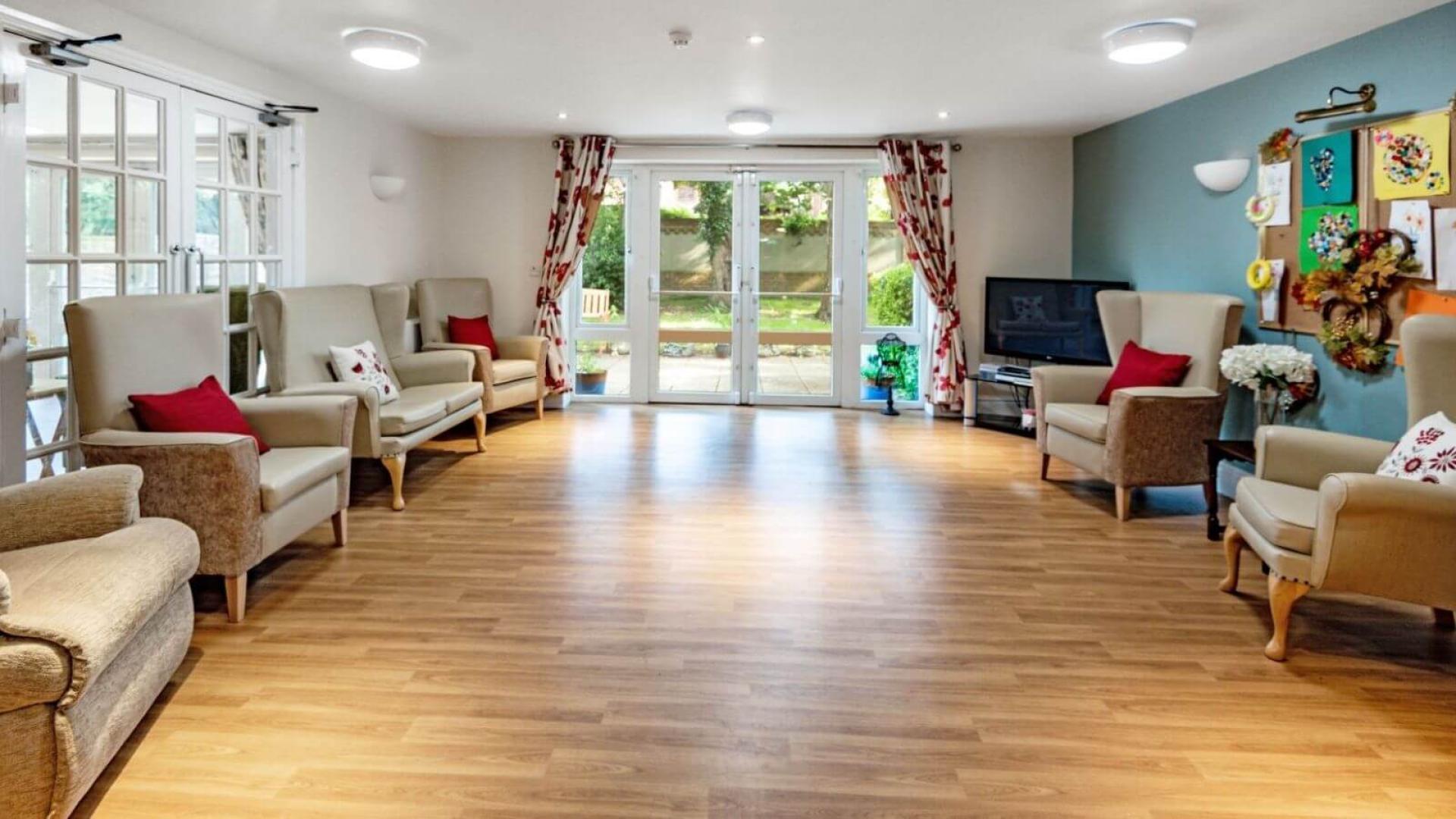 Large living area at Eaton Court Nursing Home in Grimsby