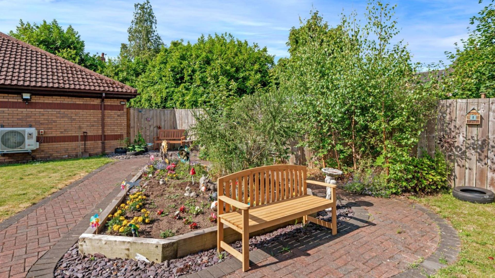 Garden at Three Bridges Nursing Home in Warrington