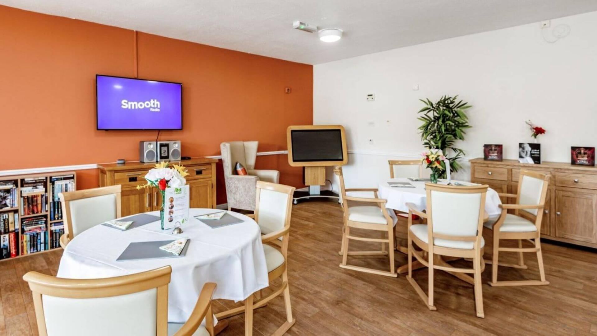 Dining area at Castleford Lodge Care Home in Castleford
