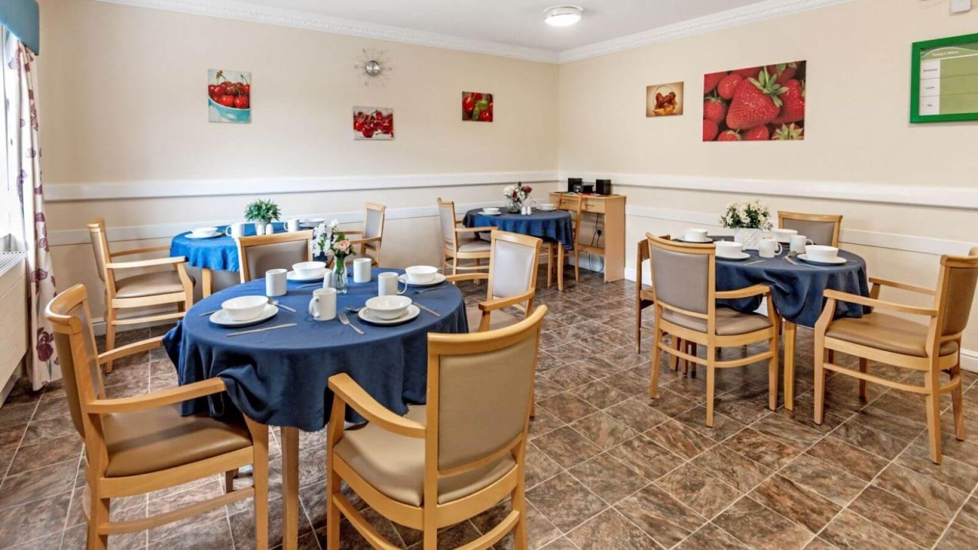 Dining room at Cherry Trees Care Home in Rotherham 