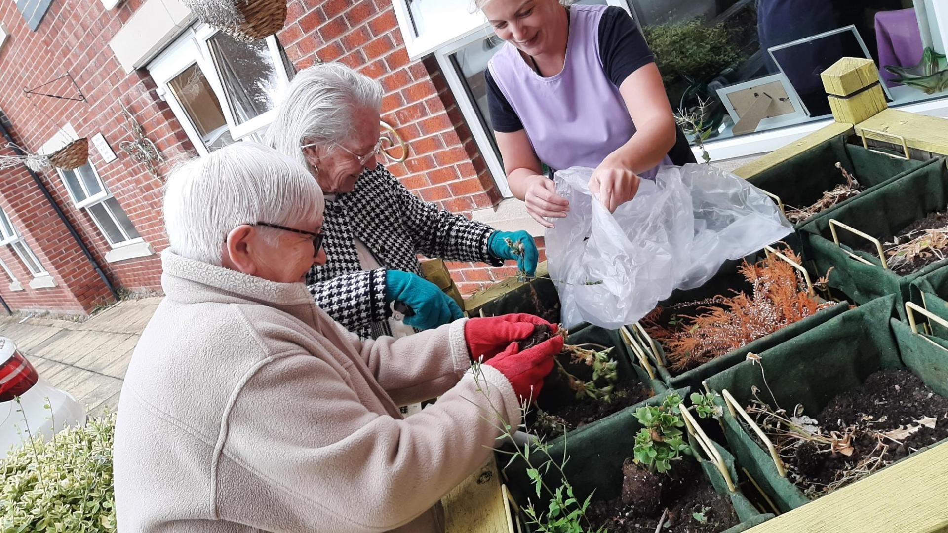 Residents at Nesfield Lodge Dementia Care Home