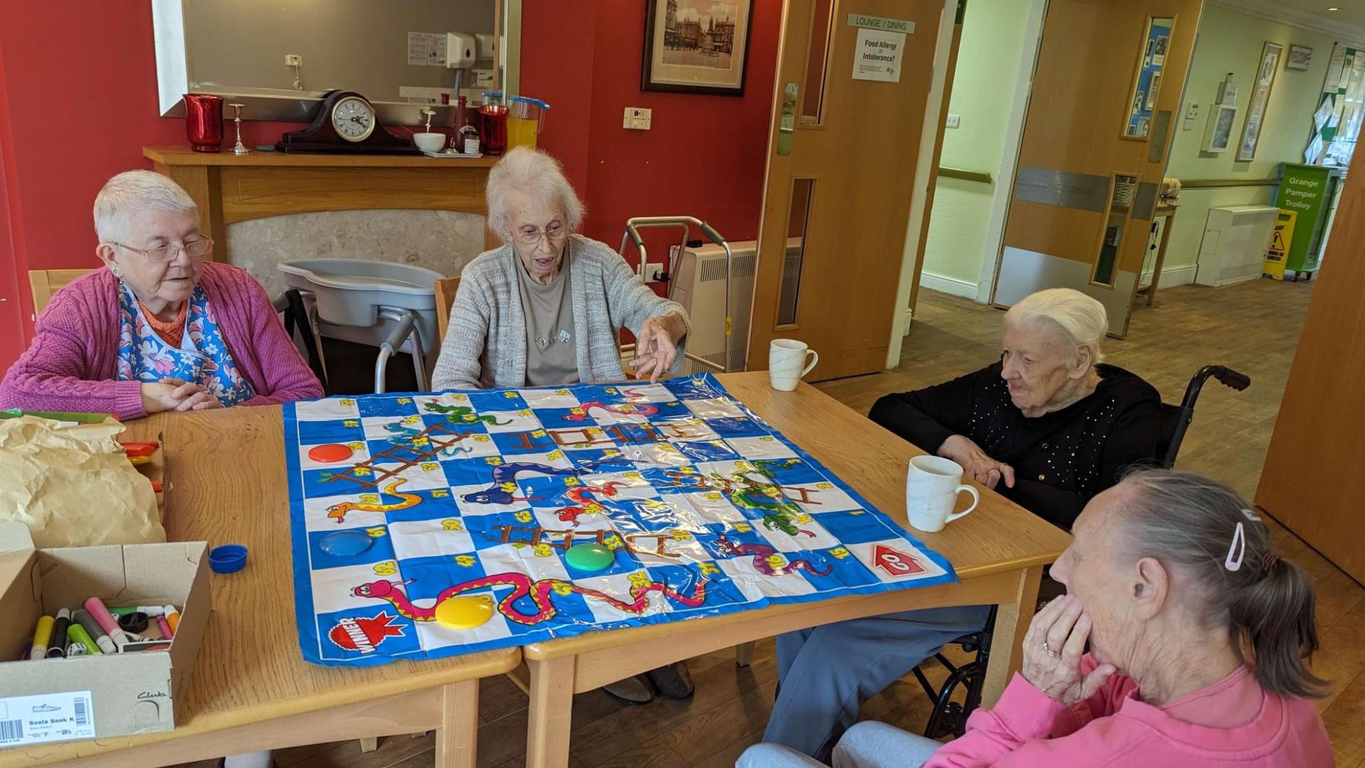 Snakes and Ladders at Lofthouse Grange and Lodge Care Home in Wakefield