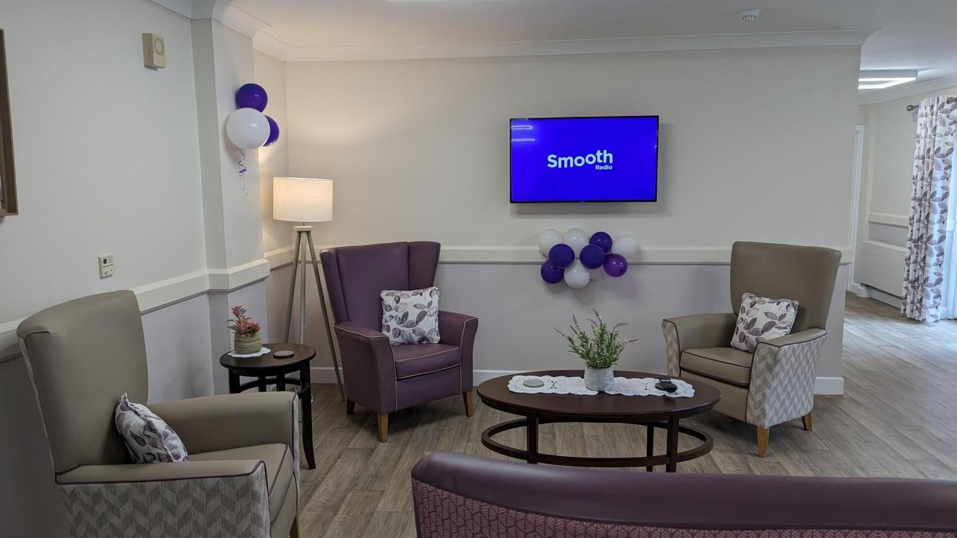 Living room in Reconnect community at Langfield Care Home 