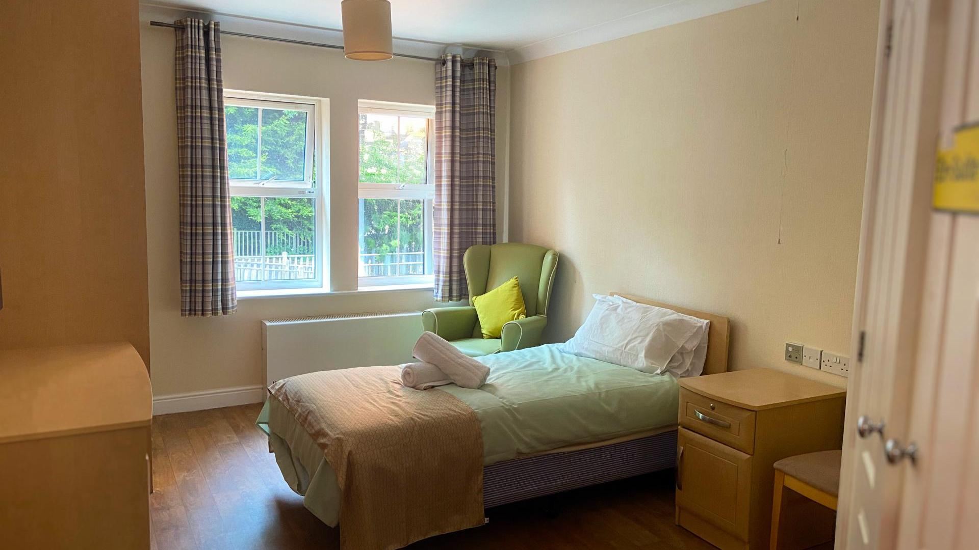 Bedroom at Penwortham Grange and Lodge Care Home in Preston 