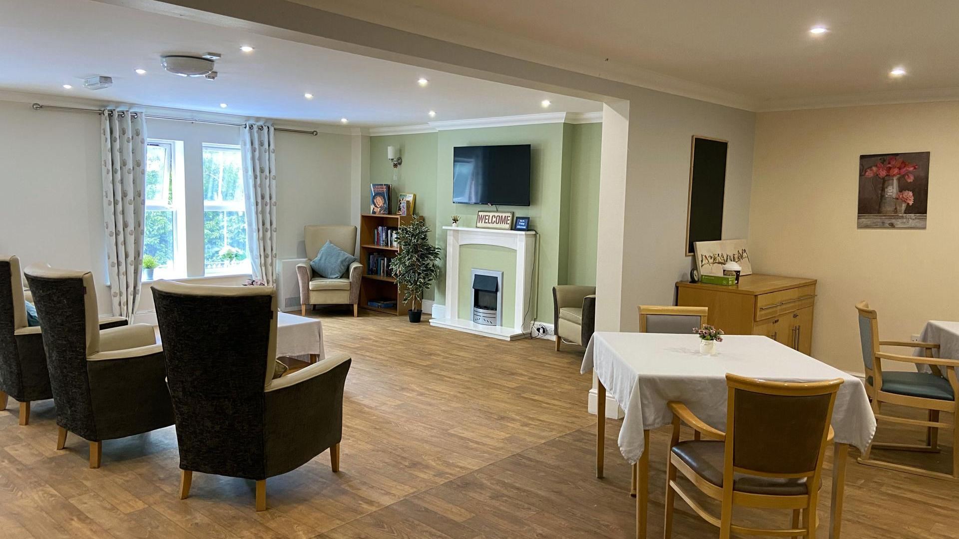Living area at Penwortham Grange and Lodge Care Home in Preston 