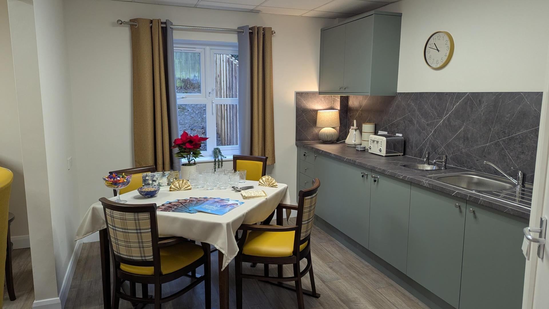 Kitchen at Eckington Court Nursing Home 