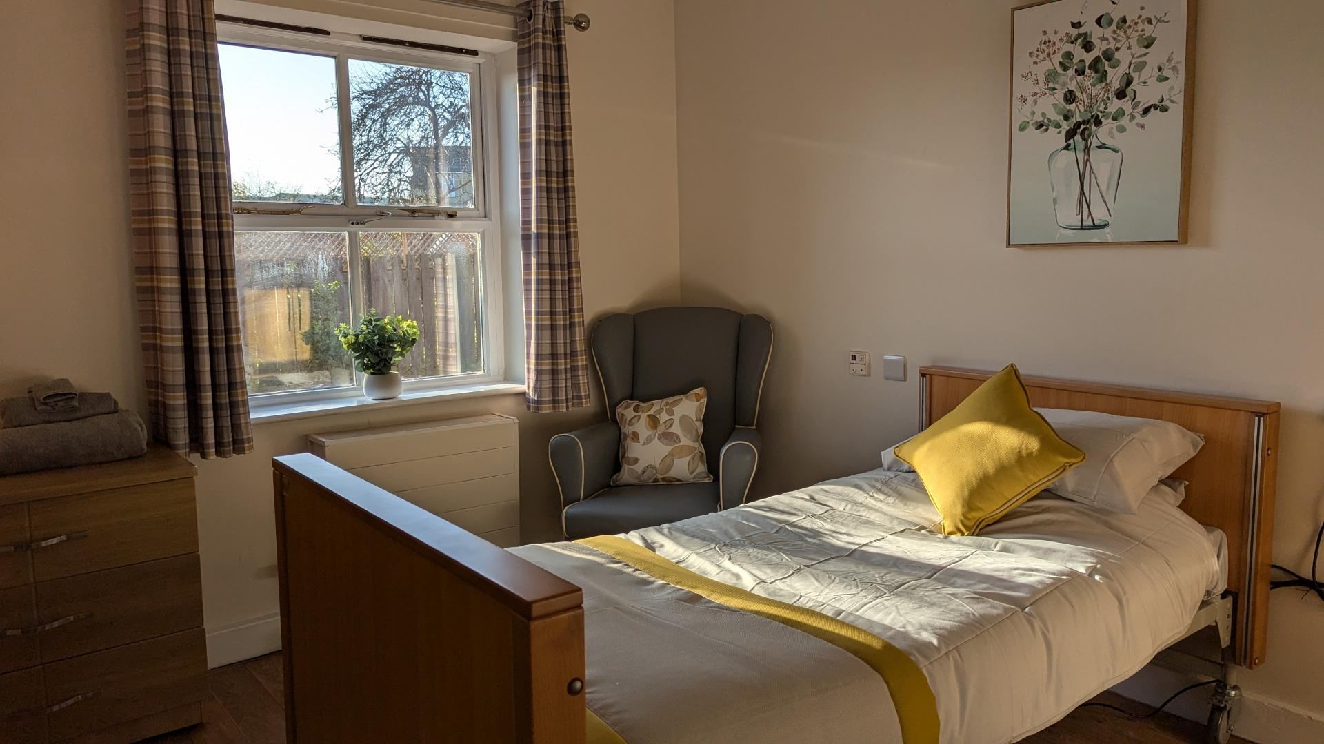 Bedroom at Paisley Lodge Care Home in Leeds 