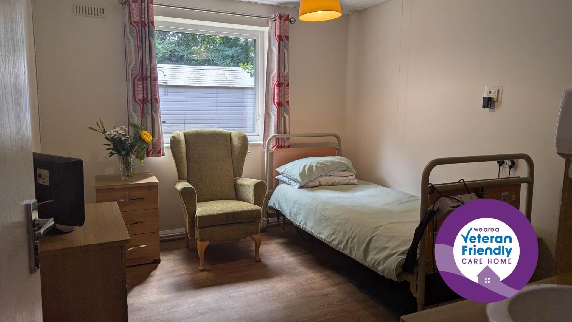 Bedroom at Chatsworth Lodge Care Home 