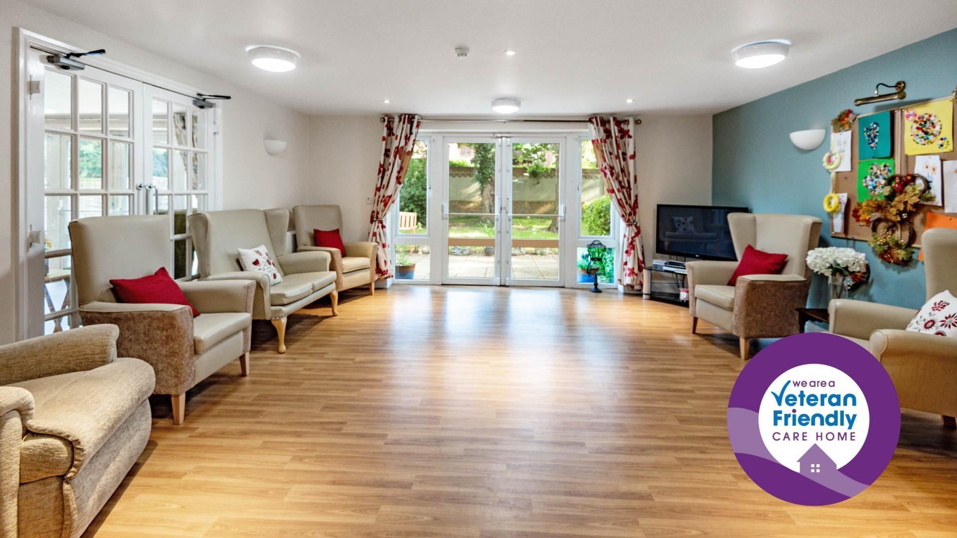 Large living area at Eaton Court Nursing Home 