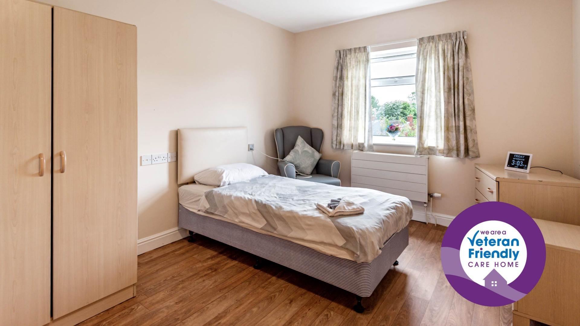 Bedroom at Cherry Trees Care Home 