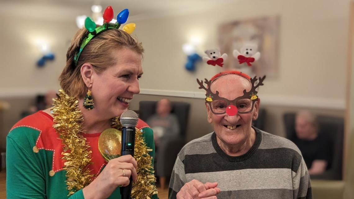 Residents celebrating Christmas at Green Park Nursing Home