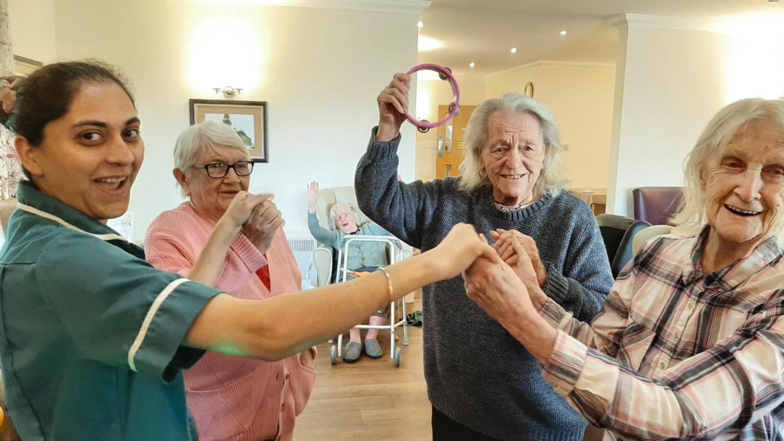 Residents at Nesfield Lodge Dementia Care Home