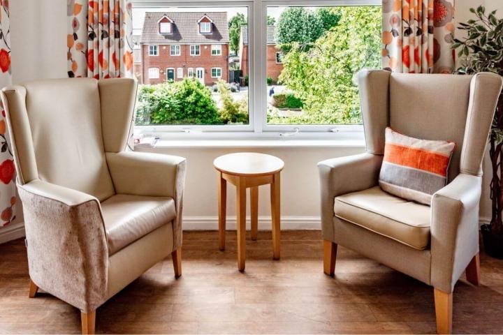 Cosy living room at Orchard Care Homes